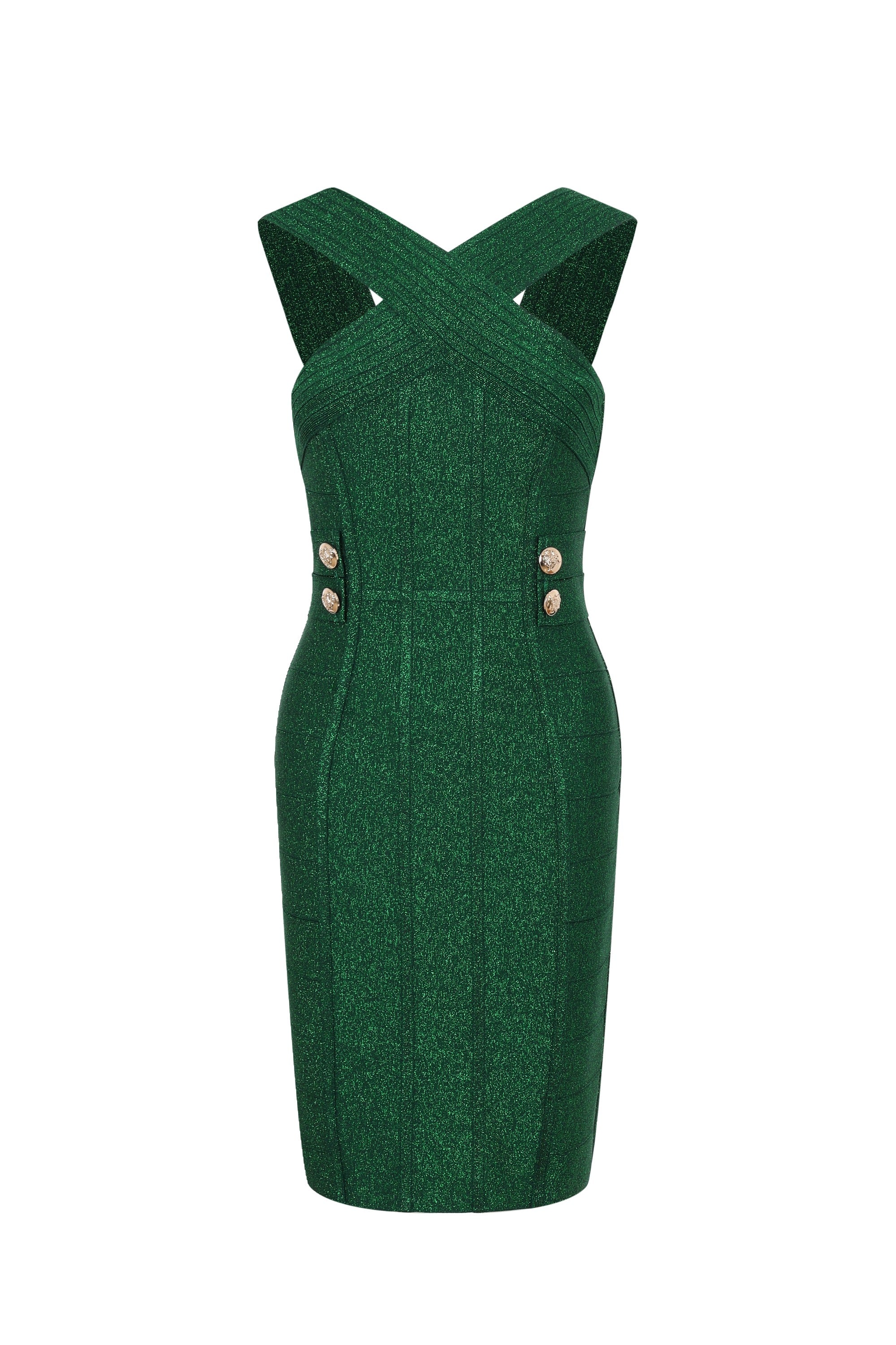 Runway Luxe Metallic Bandage Dress