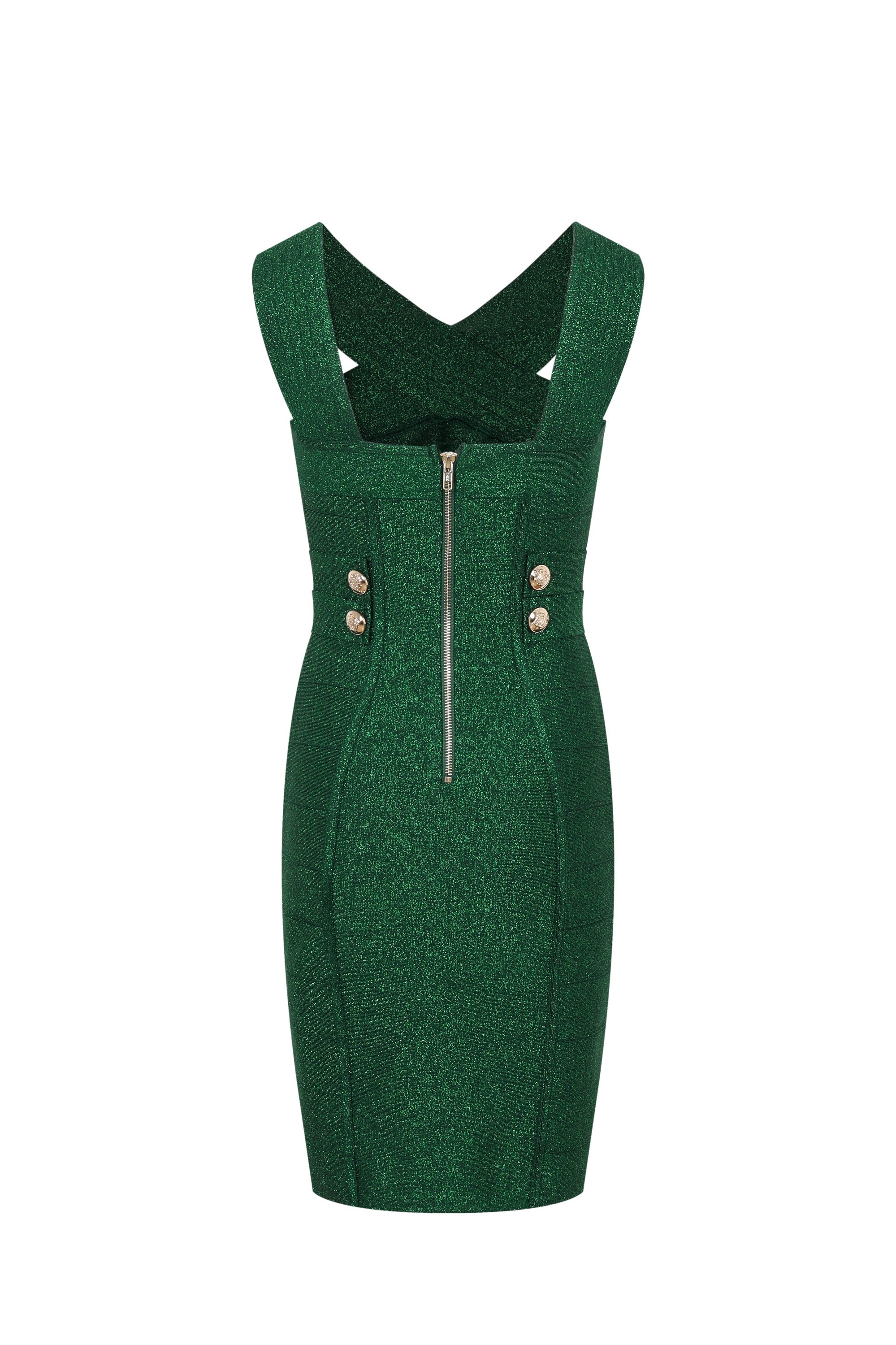 Runway Luxe Metallic Bandage Dress