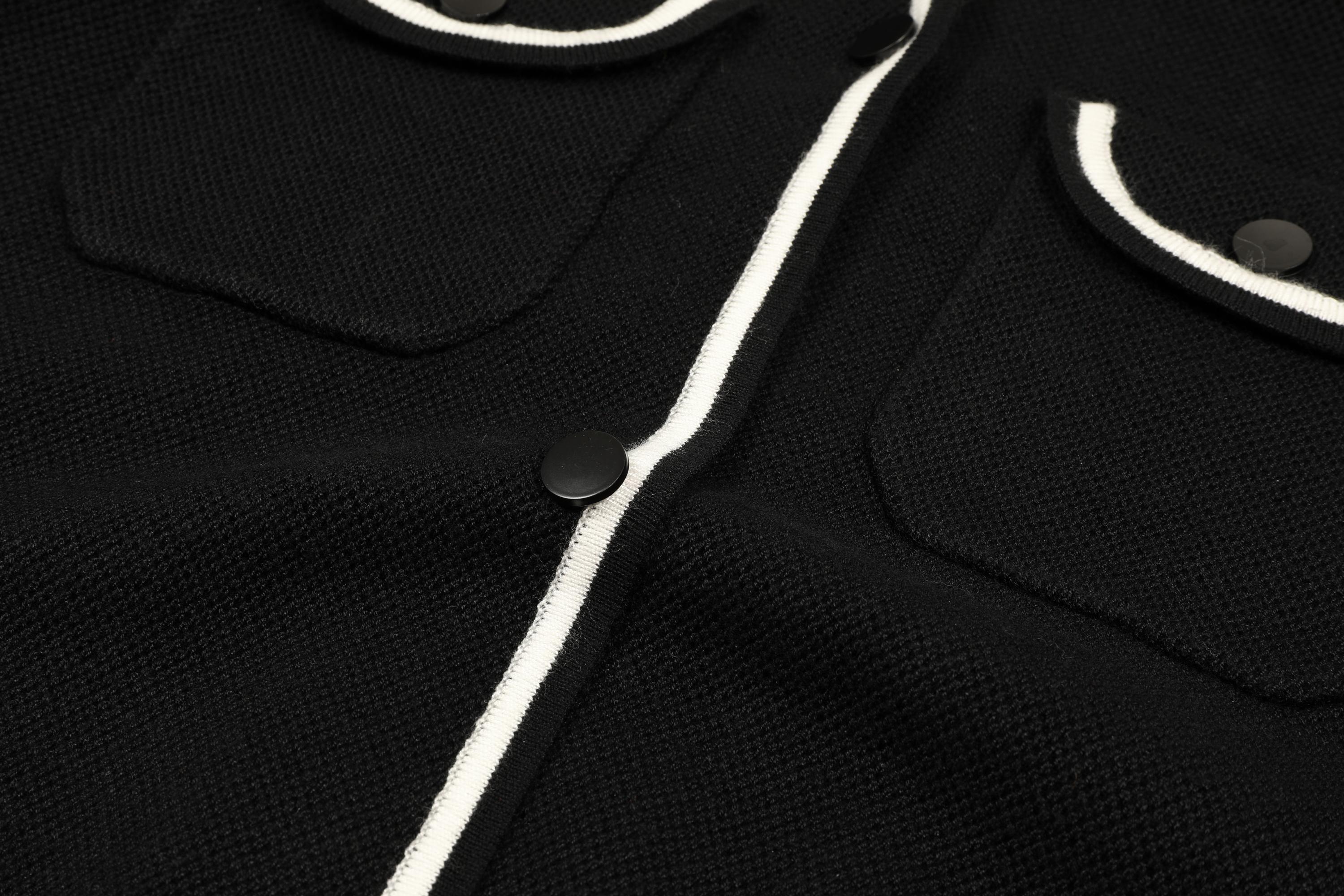 Hooded Flow Cardigan With Contrast