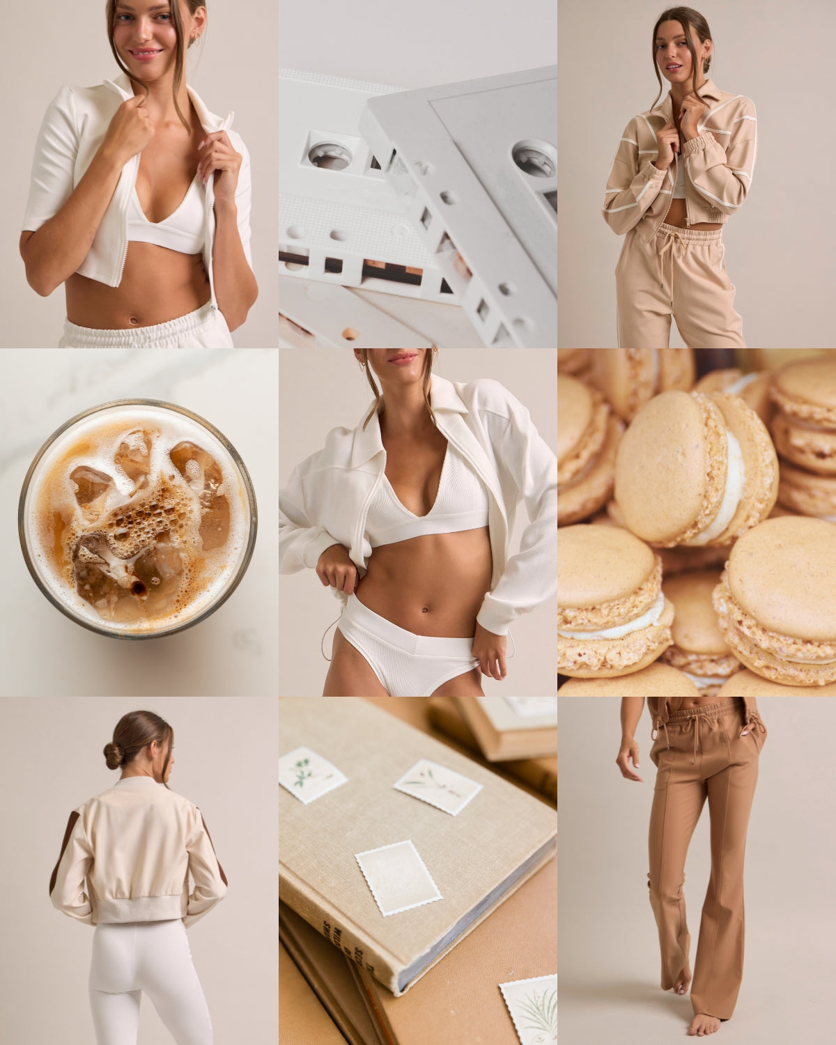 Aveline Knit Collar Zip Up Jacket and Pants Set