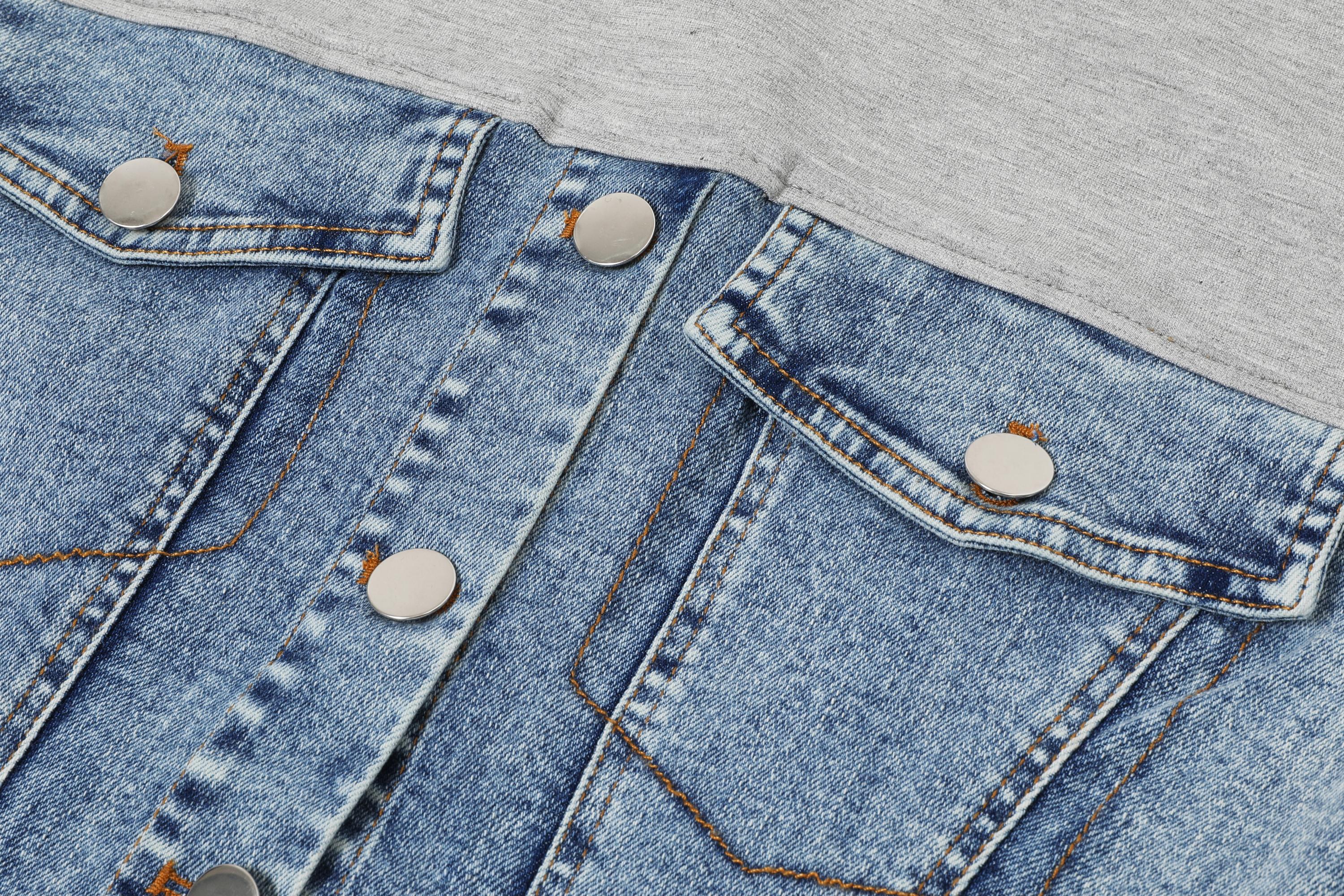 Marzi Mixed Media Denim T-shirt