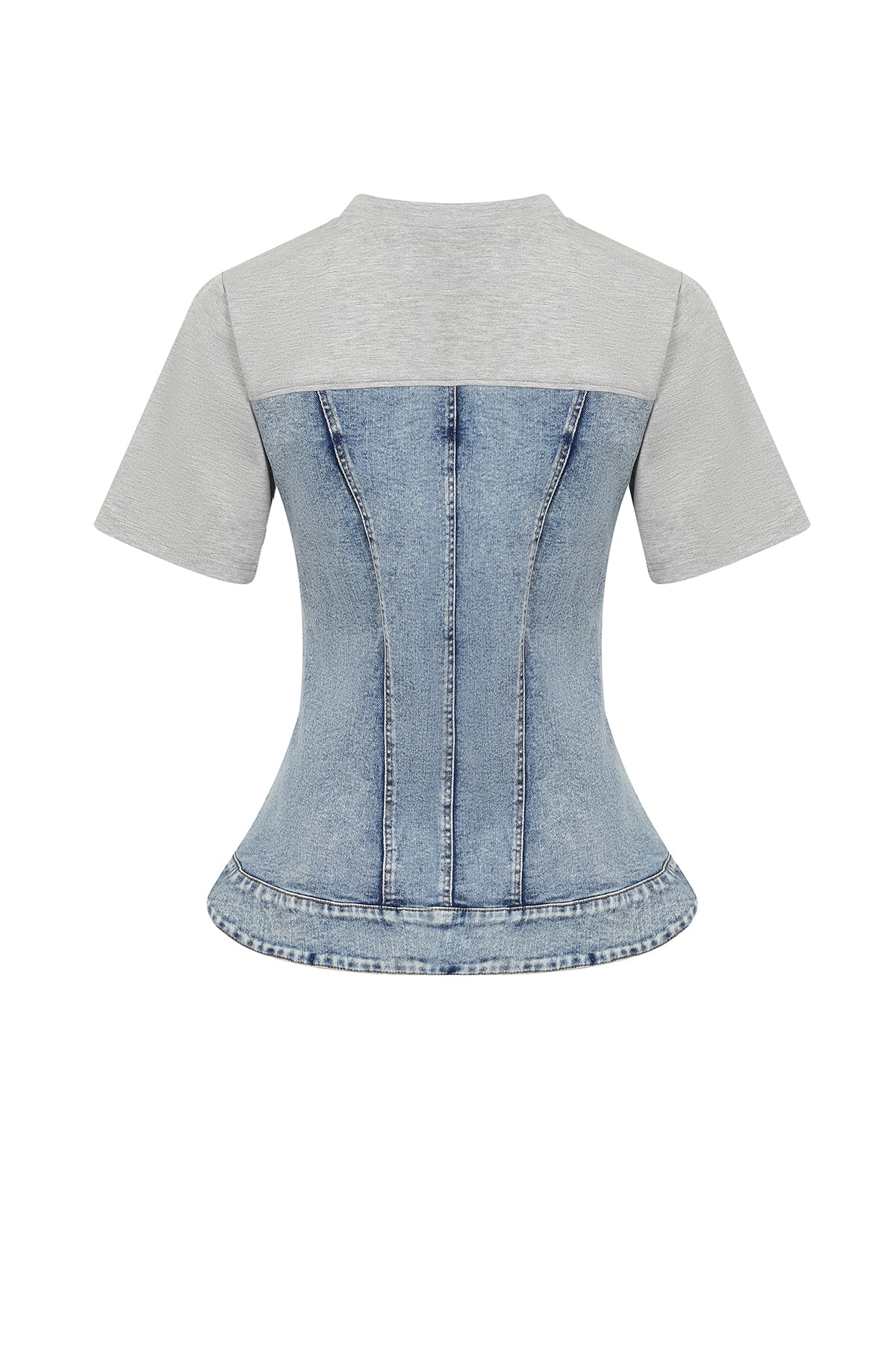 Marzi Mixed Media Denim T-shirt