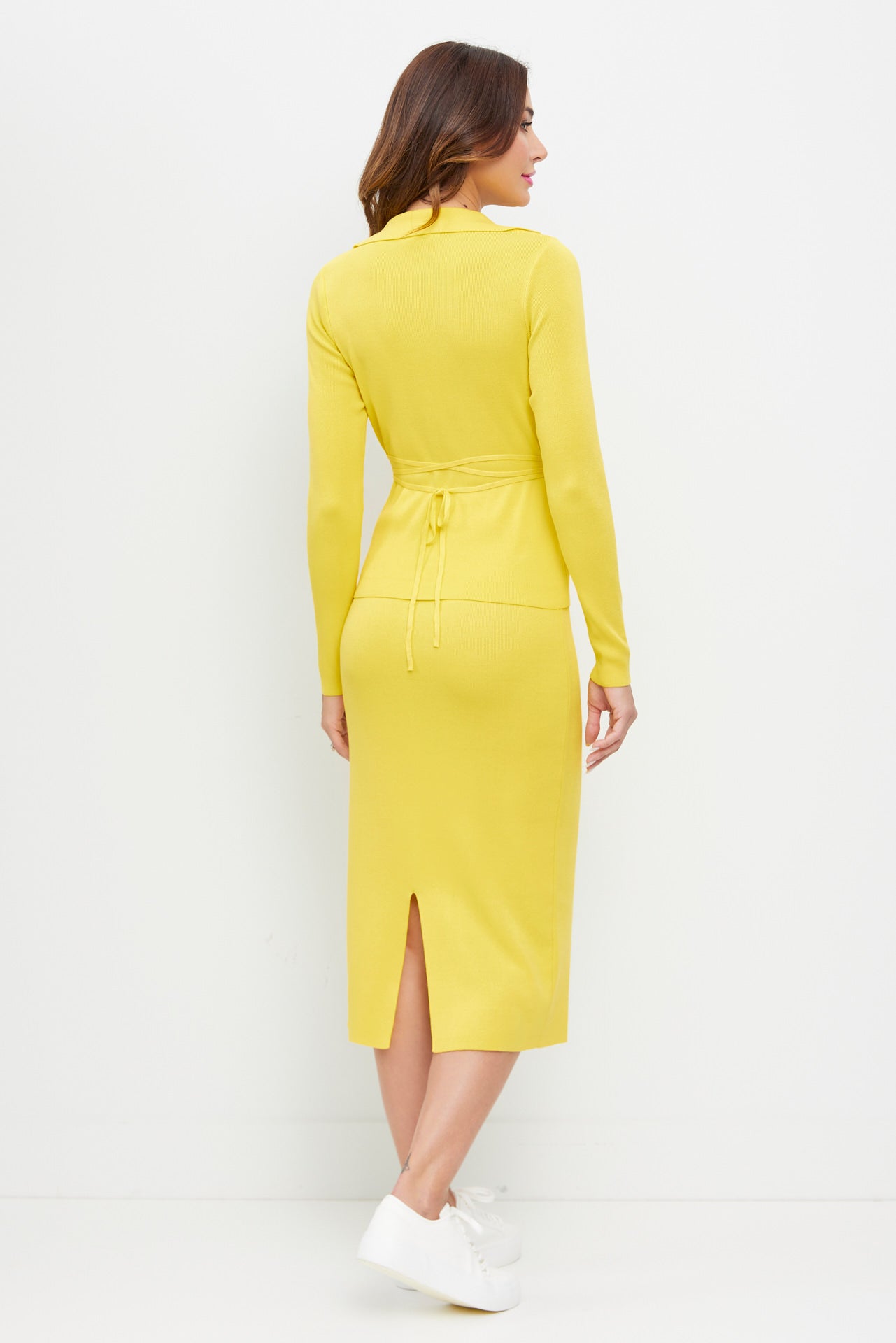 Cardi Wrap Top & Pencil Skirt Set