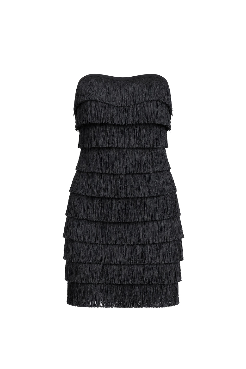 Layered Fringe Tube Dress