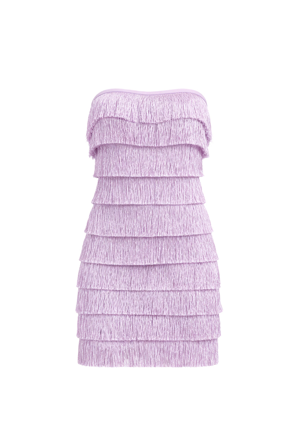 Layered Fringe Tube Dress