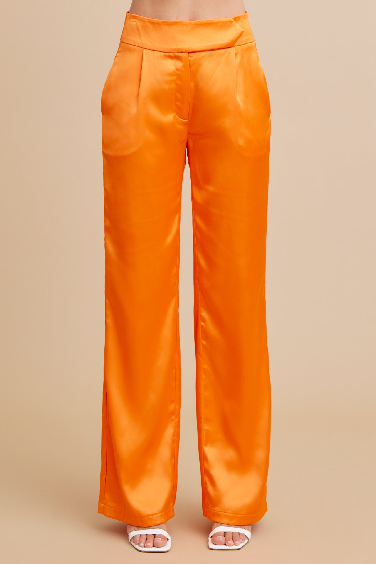 Front Tie Crop Top and Wide Leg Pants Set