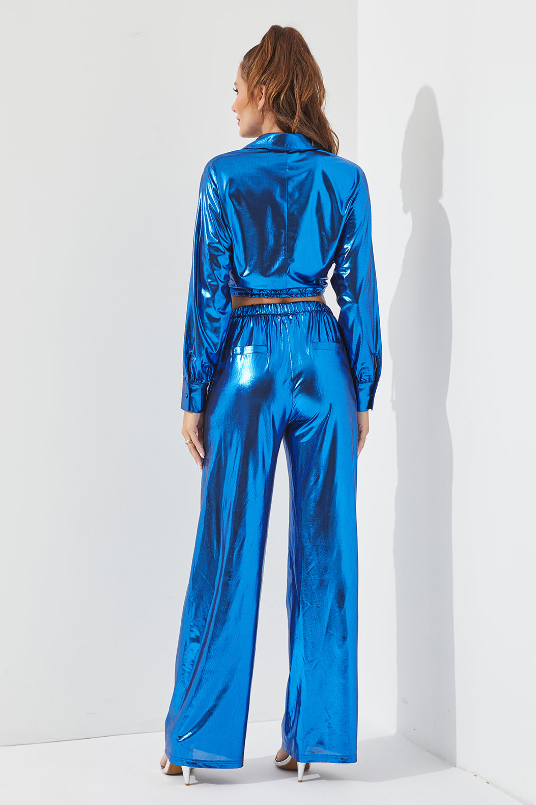 Cropped Dolman Long Sleeve Top and Pants Set