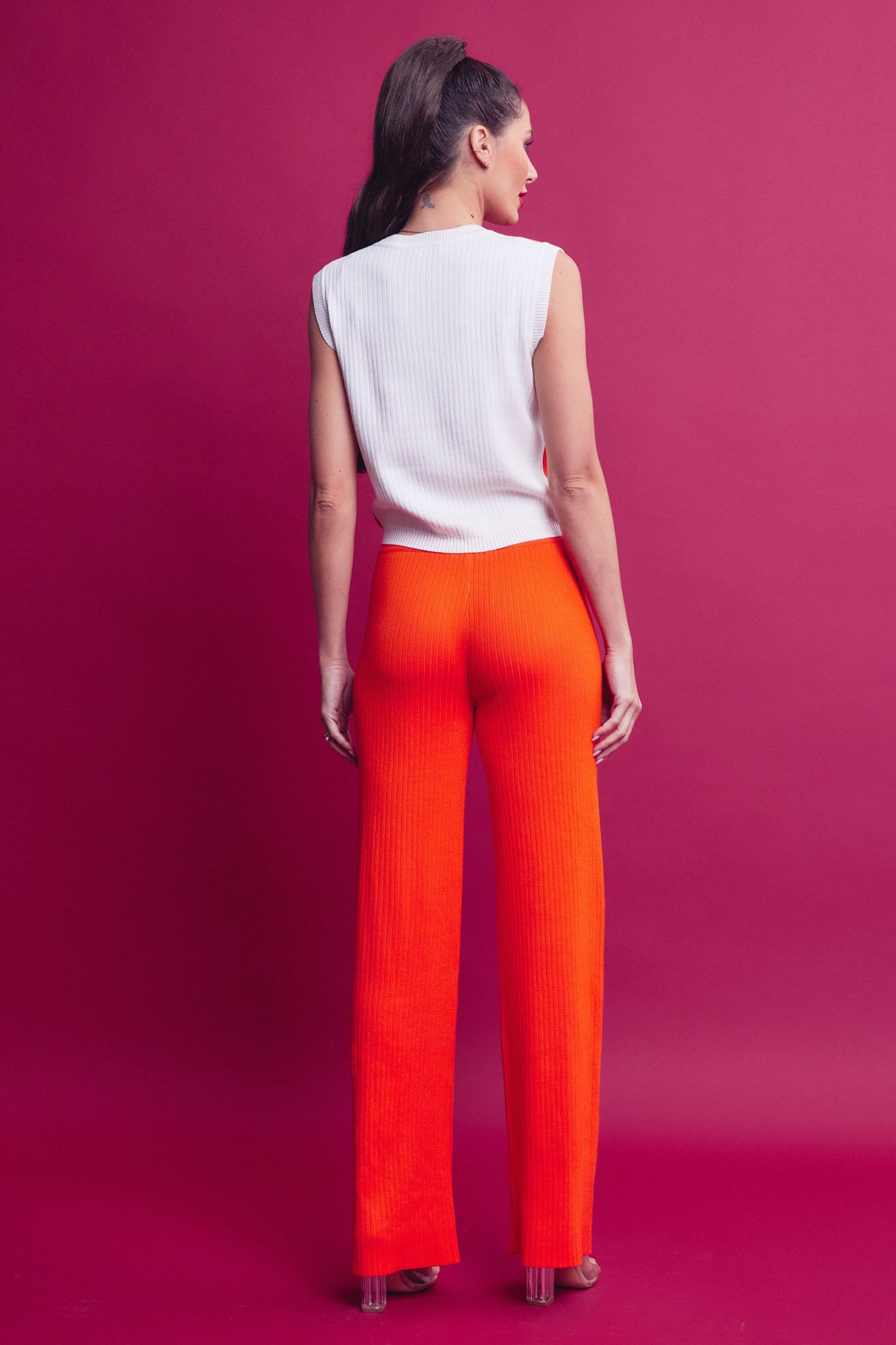 Knit Vest with Contrast Details & Pant Set