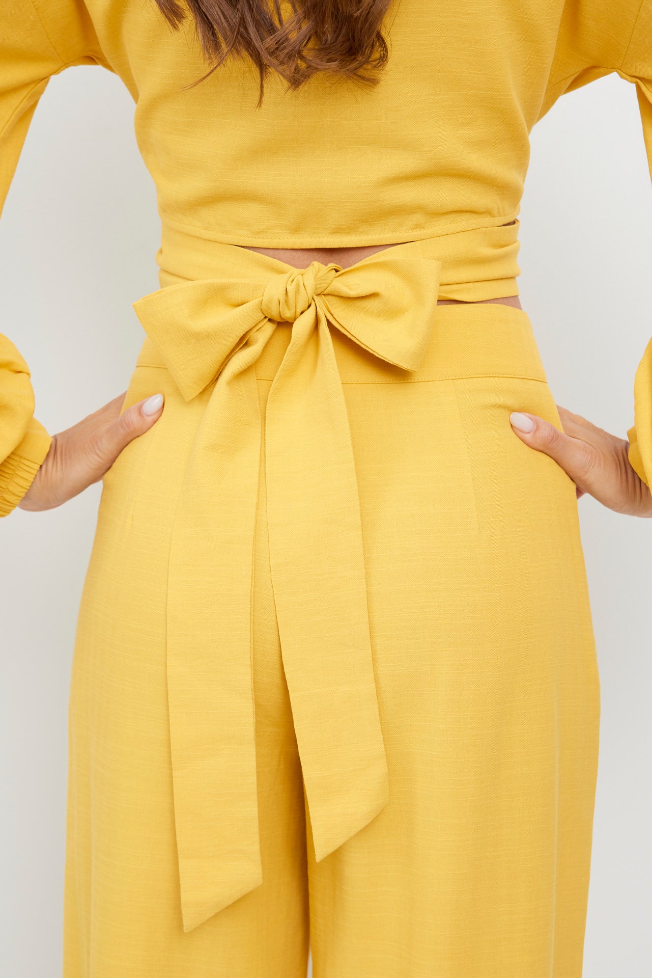 Balloon Sleeve Top & Pleated Detail Pant Set