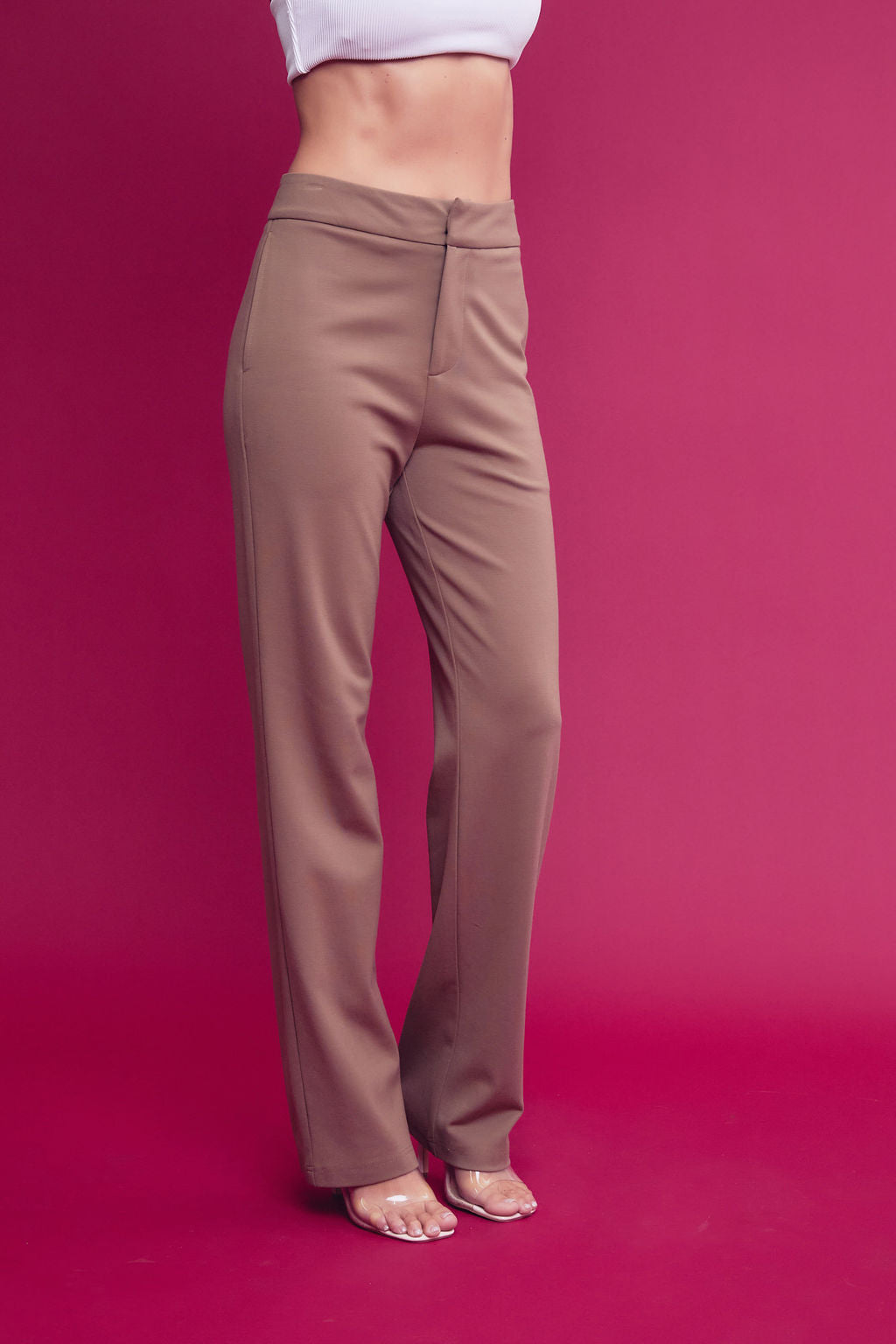 Woven Blazer With Rhinestone and Pants Set