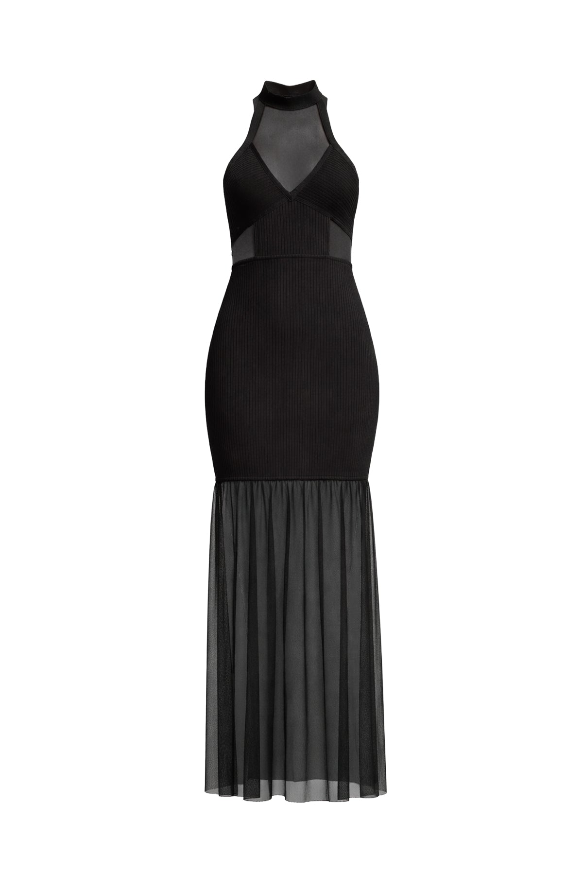 Bandage Mock Neck Midi Dress