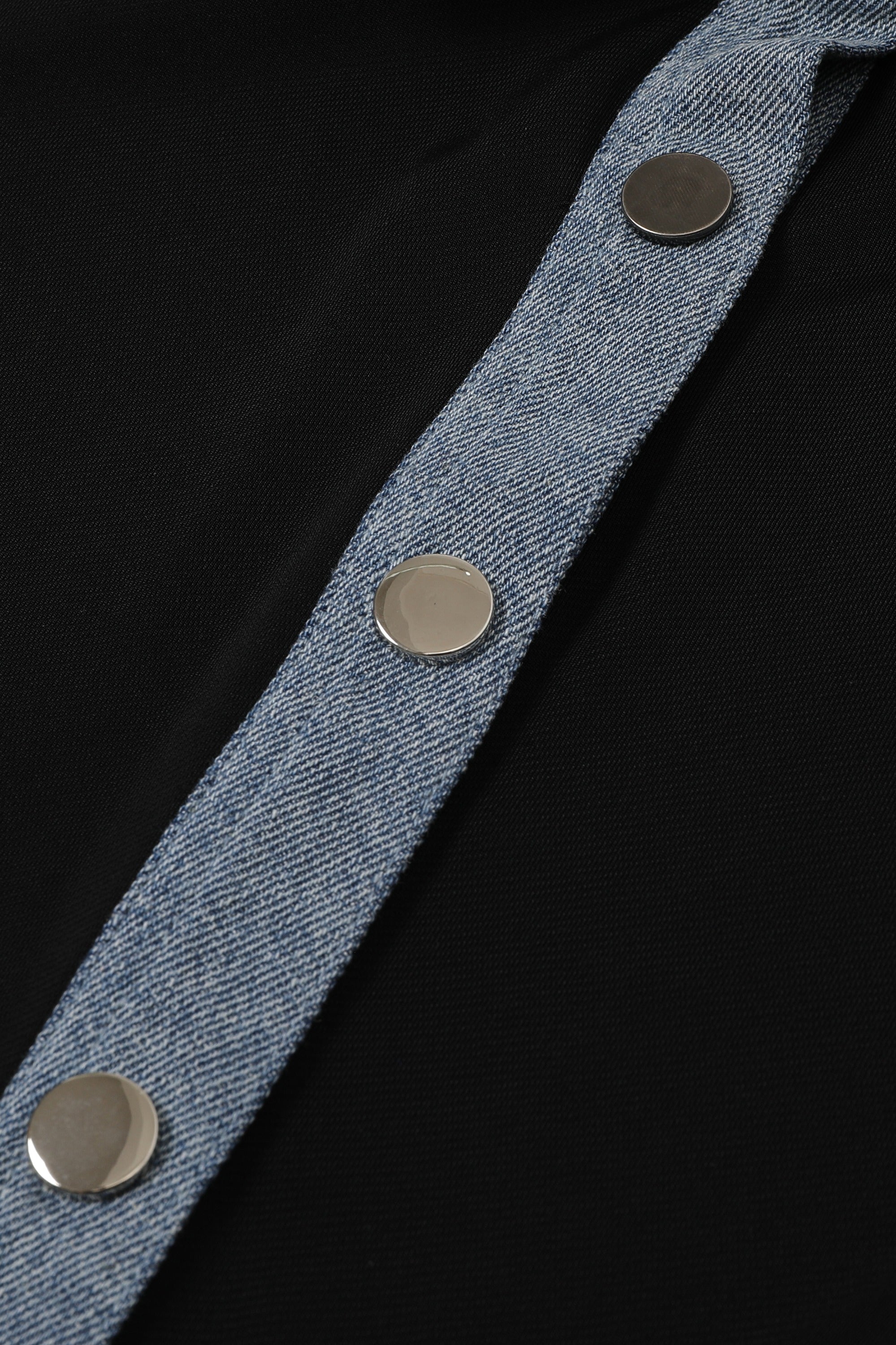 Two Becomes One Contrast Denim Shirt