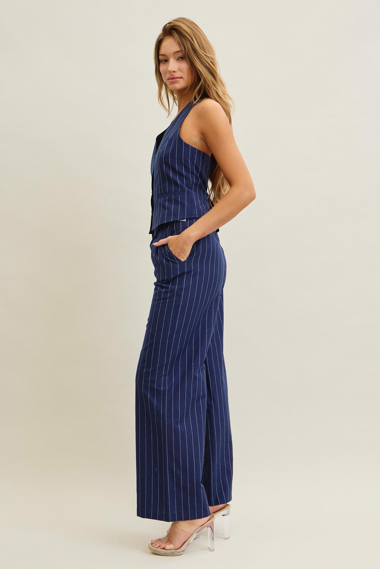 Mirella Vest and Wide Leg Pants Set