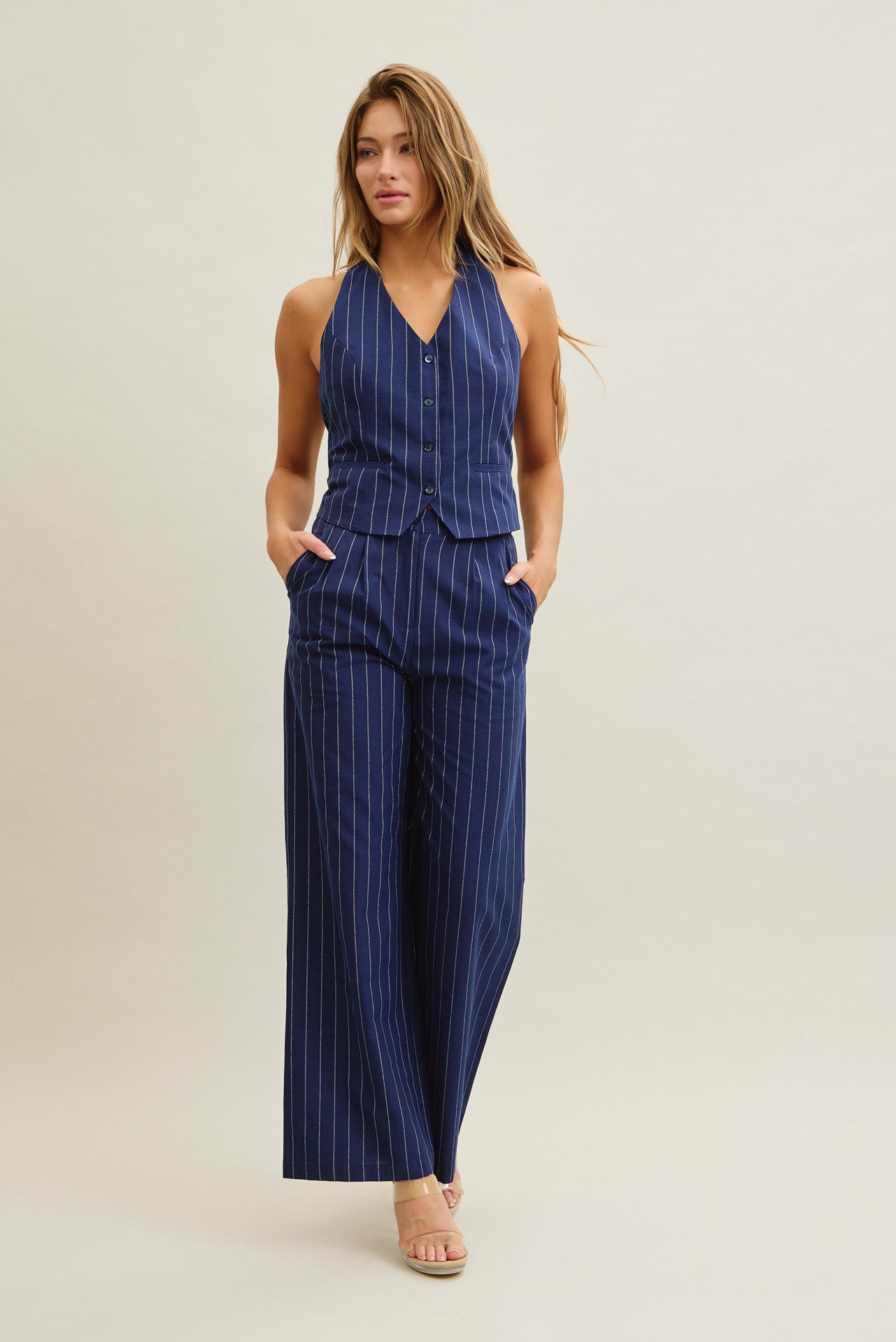Mirella Vest and Wide Leg Pants Set