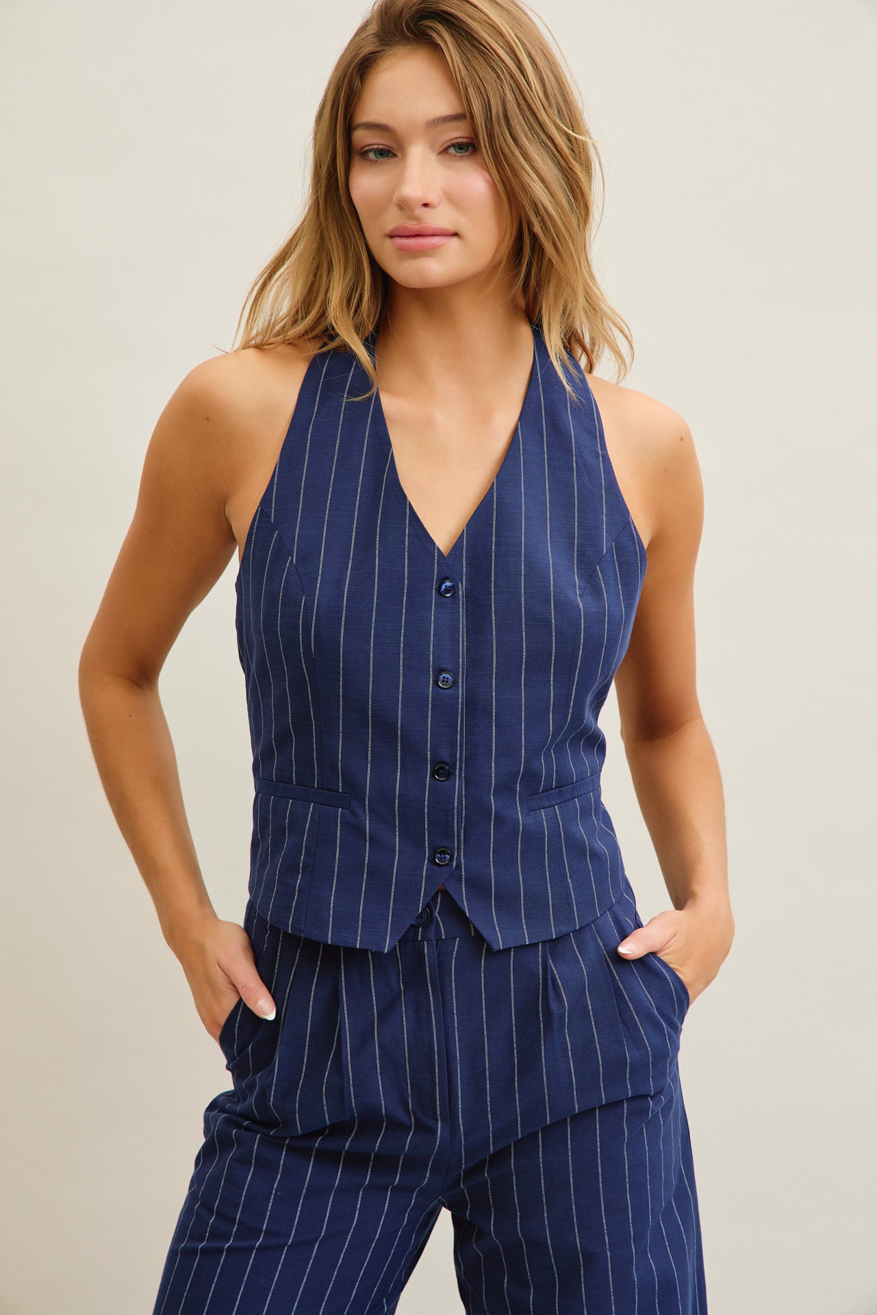 Mirella Vest and Wide Leg Pants Set