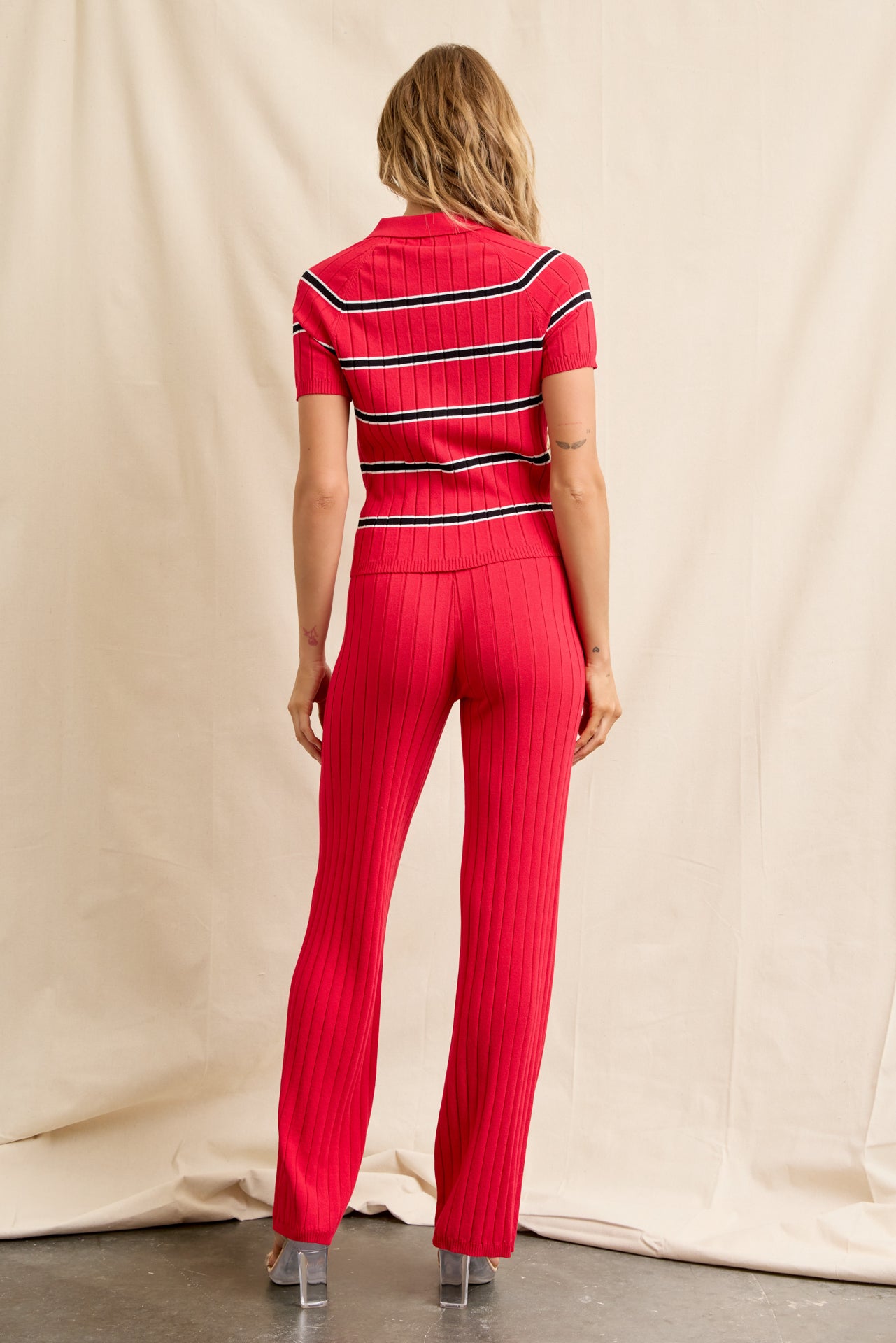 Velora Comfort Stripe Top & Pants Wear