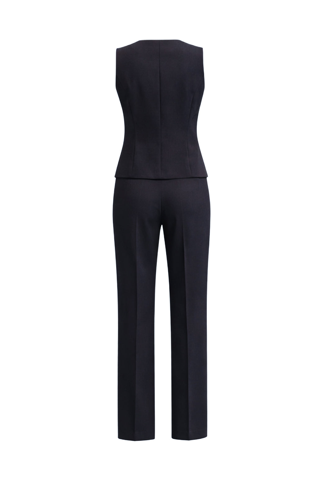 Subtle Elegance Asymmetrical Vest With Pants Set