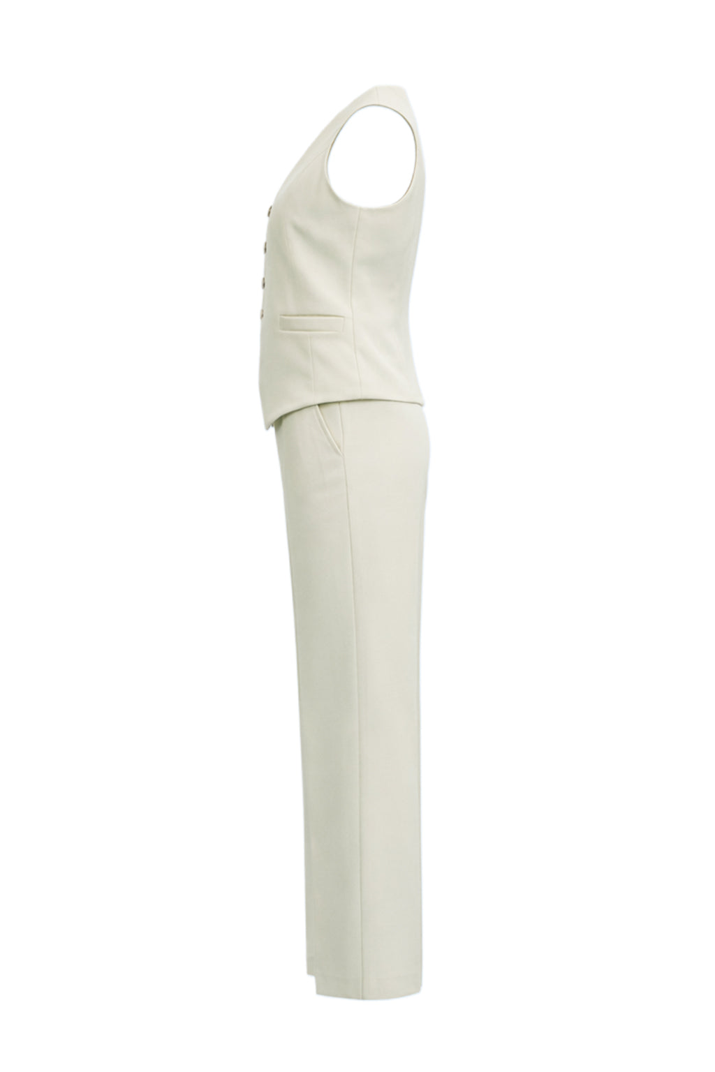 Subtle Elegance Asymmetrical Vest With Pants Set