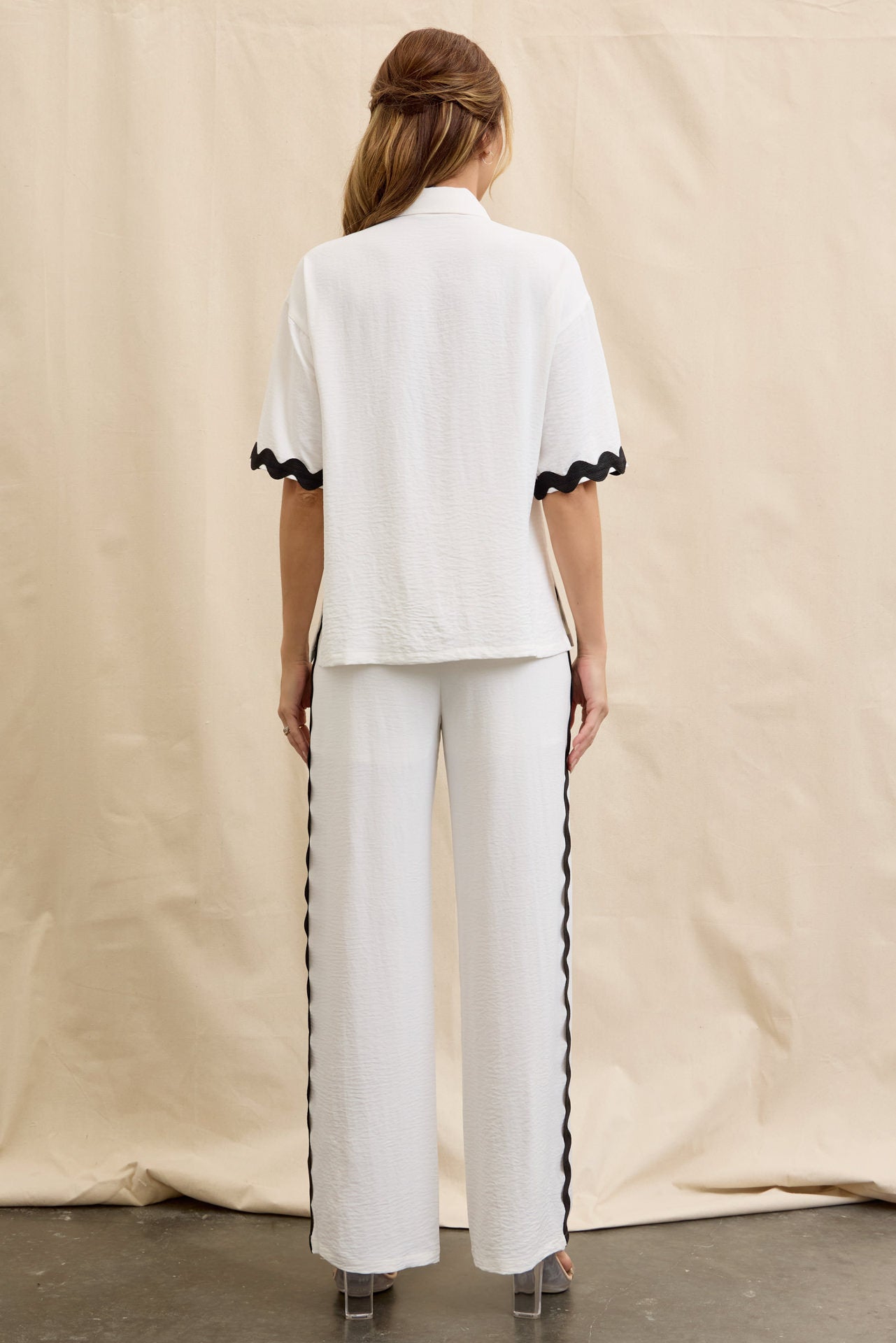 Wave Whisper Button Down Shirt & Pants Set