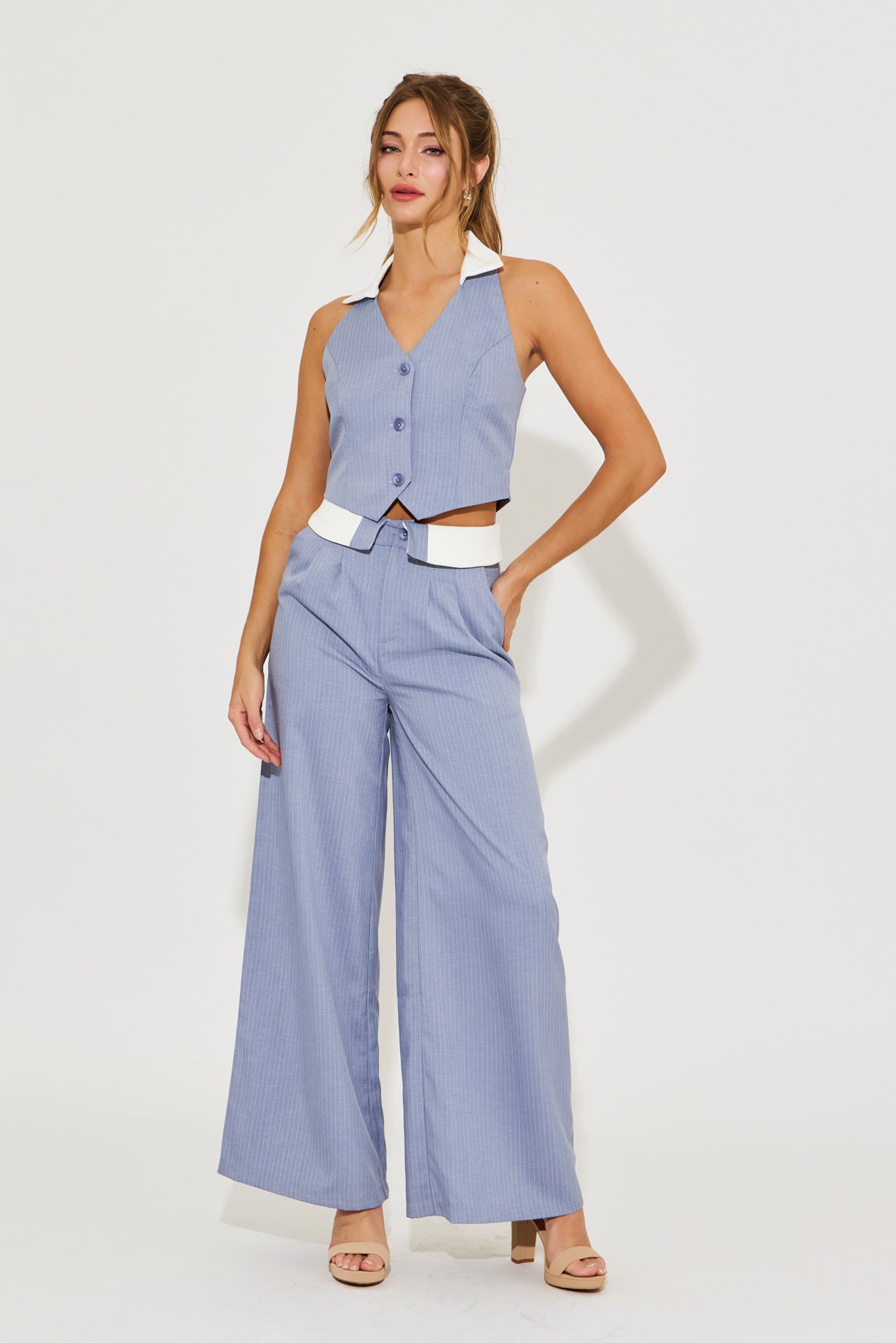 The Signature Stripe Vest and Pants Set