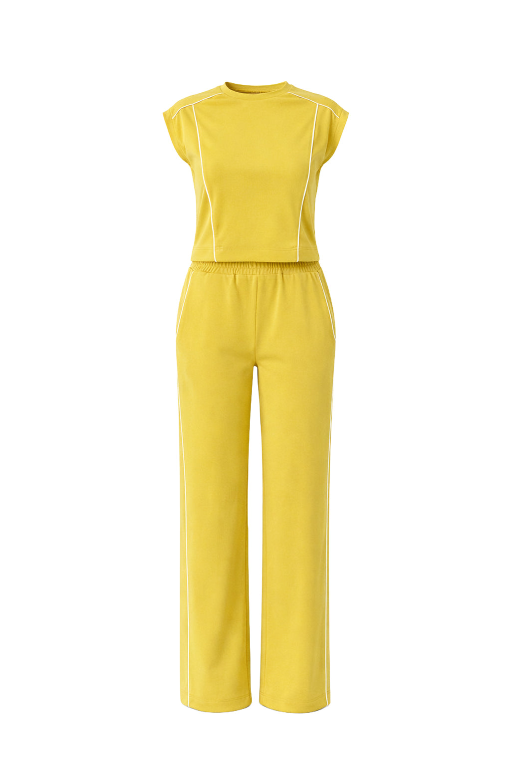 Jovie Piping Detail Top and Pants Sets