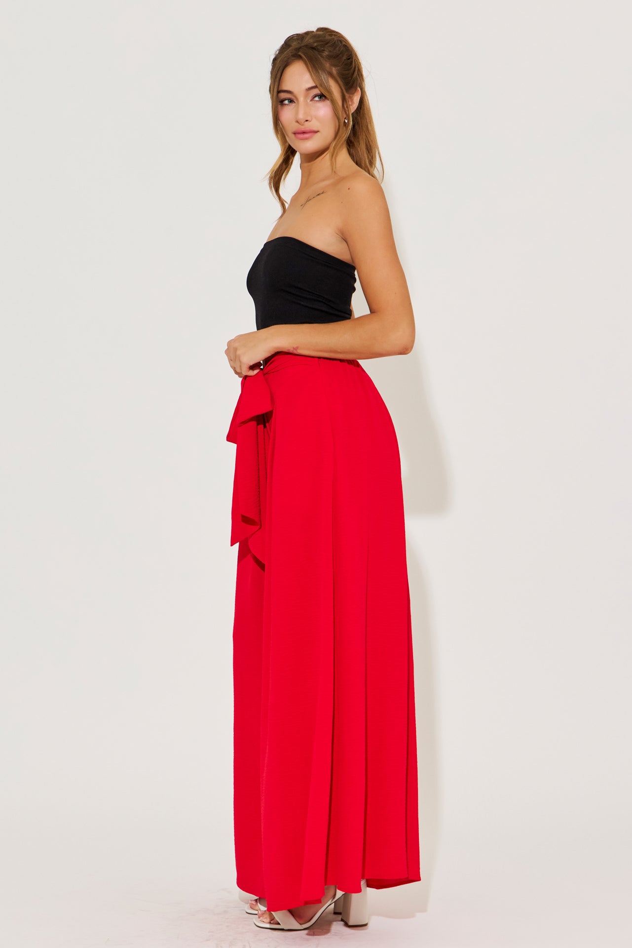 Adelaide Tie Front Wide Pants