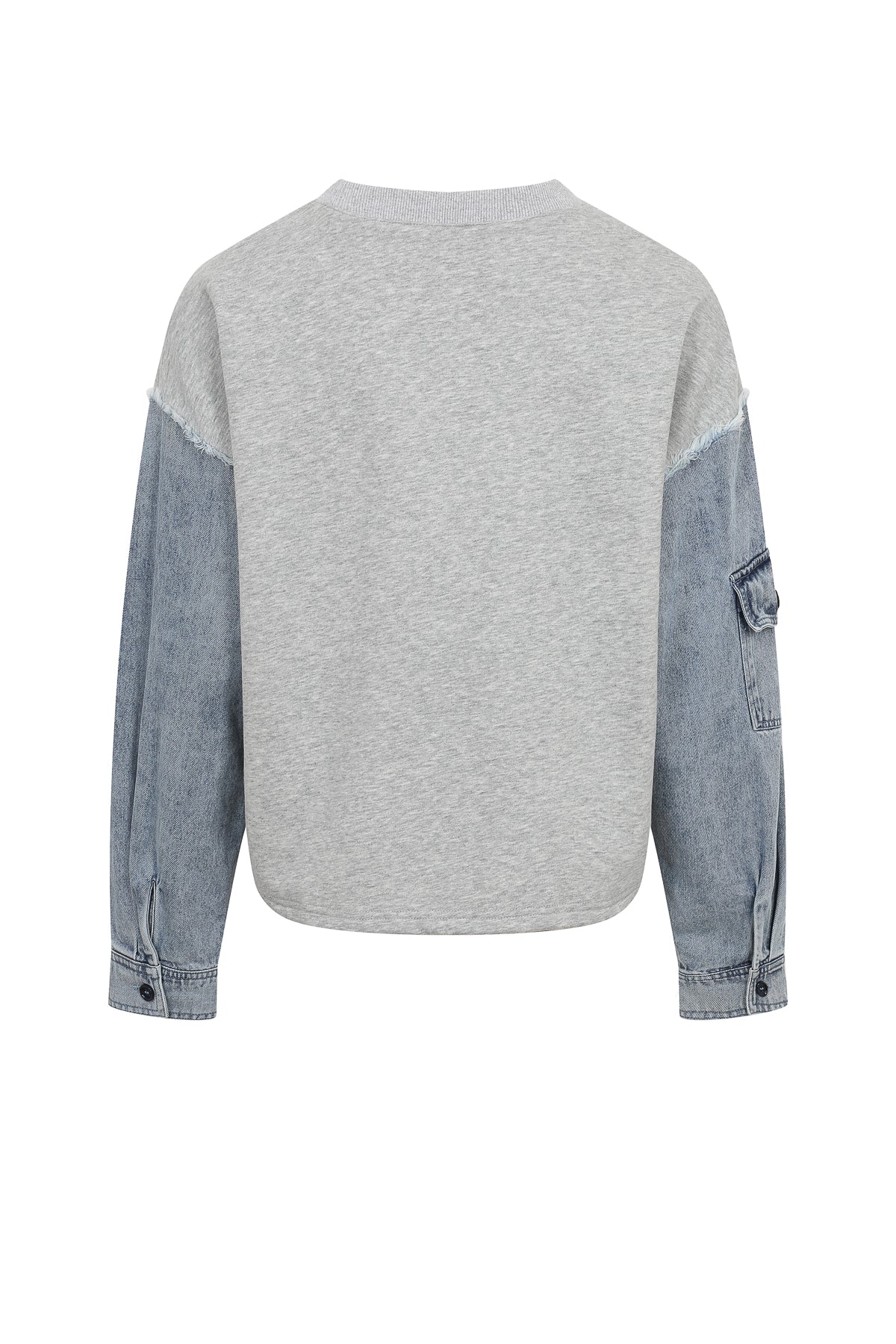 Denim Sleeve Code Sweatshirt