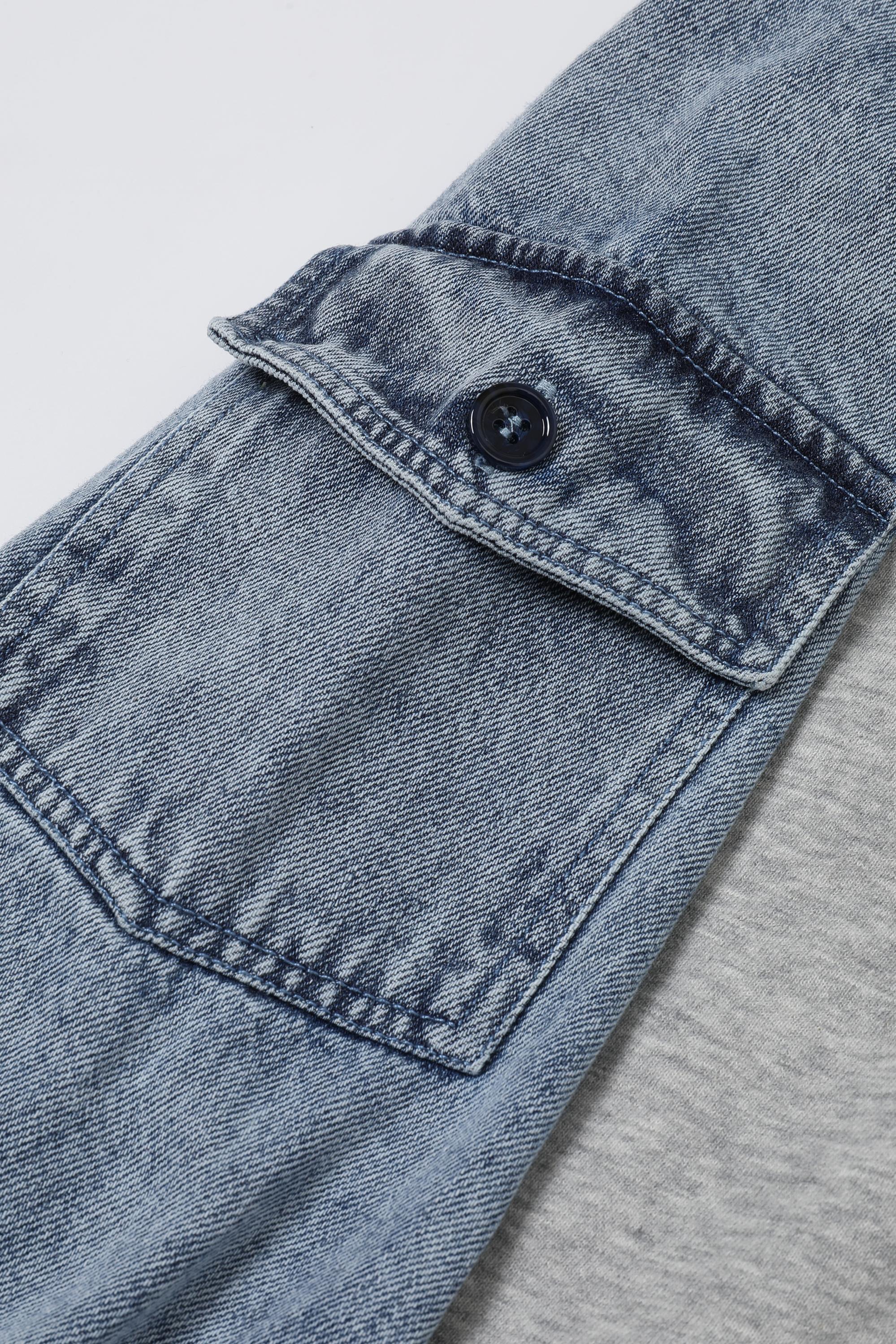 Denim Sleeve Code Sweatshirt