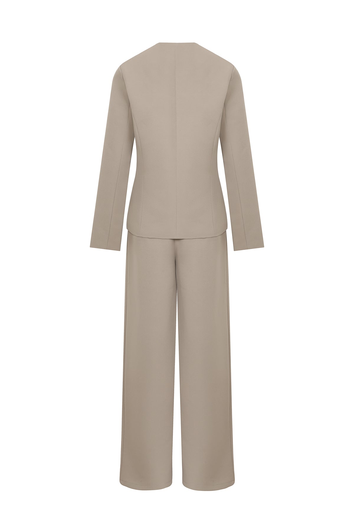 Serenity Structure Woven Long Sleeve Vest & Pants Set