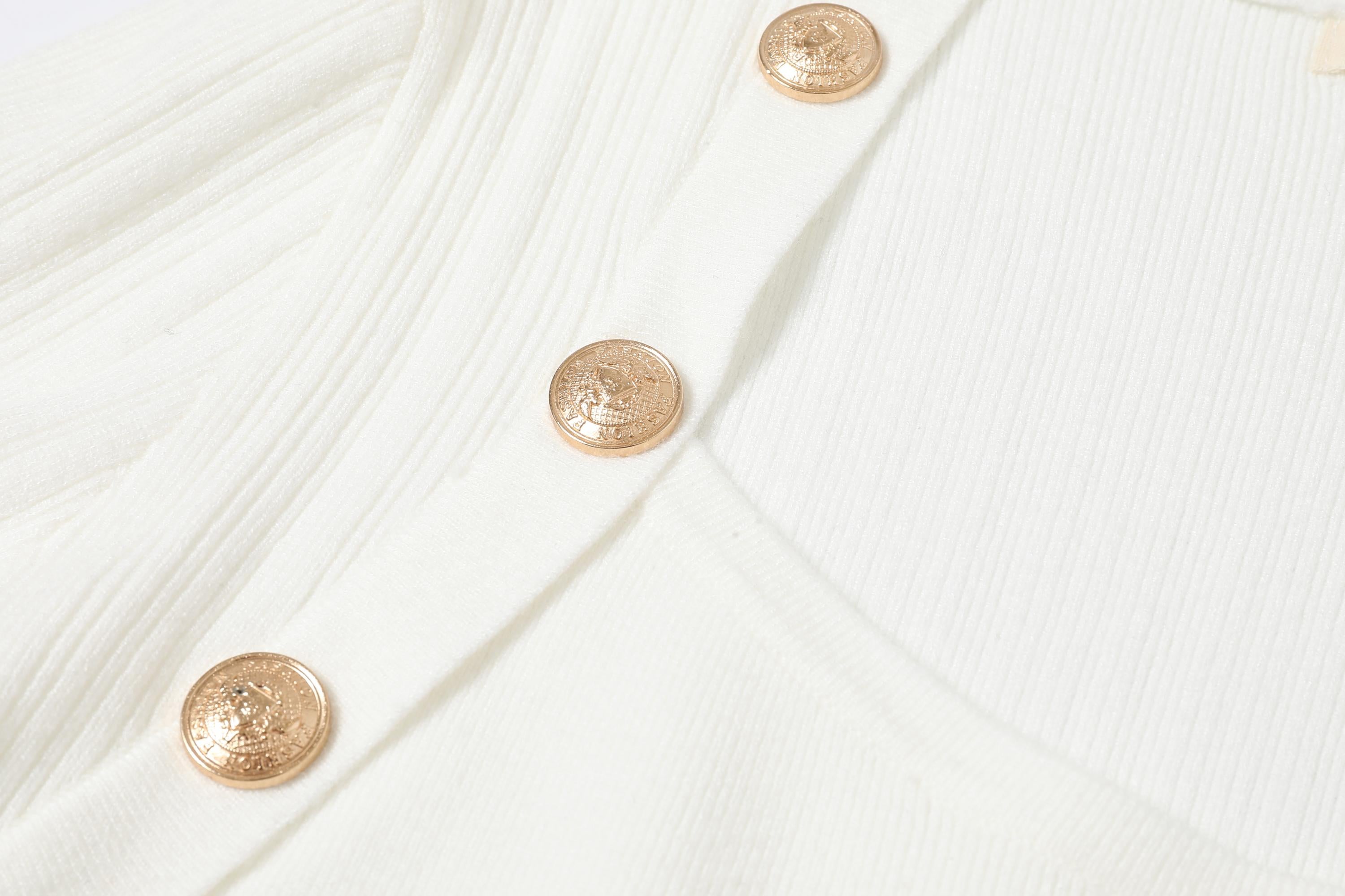 La Mode Knit Top With Buttons