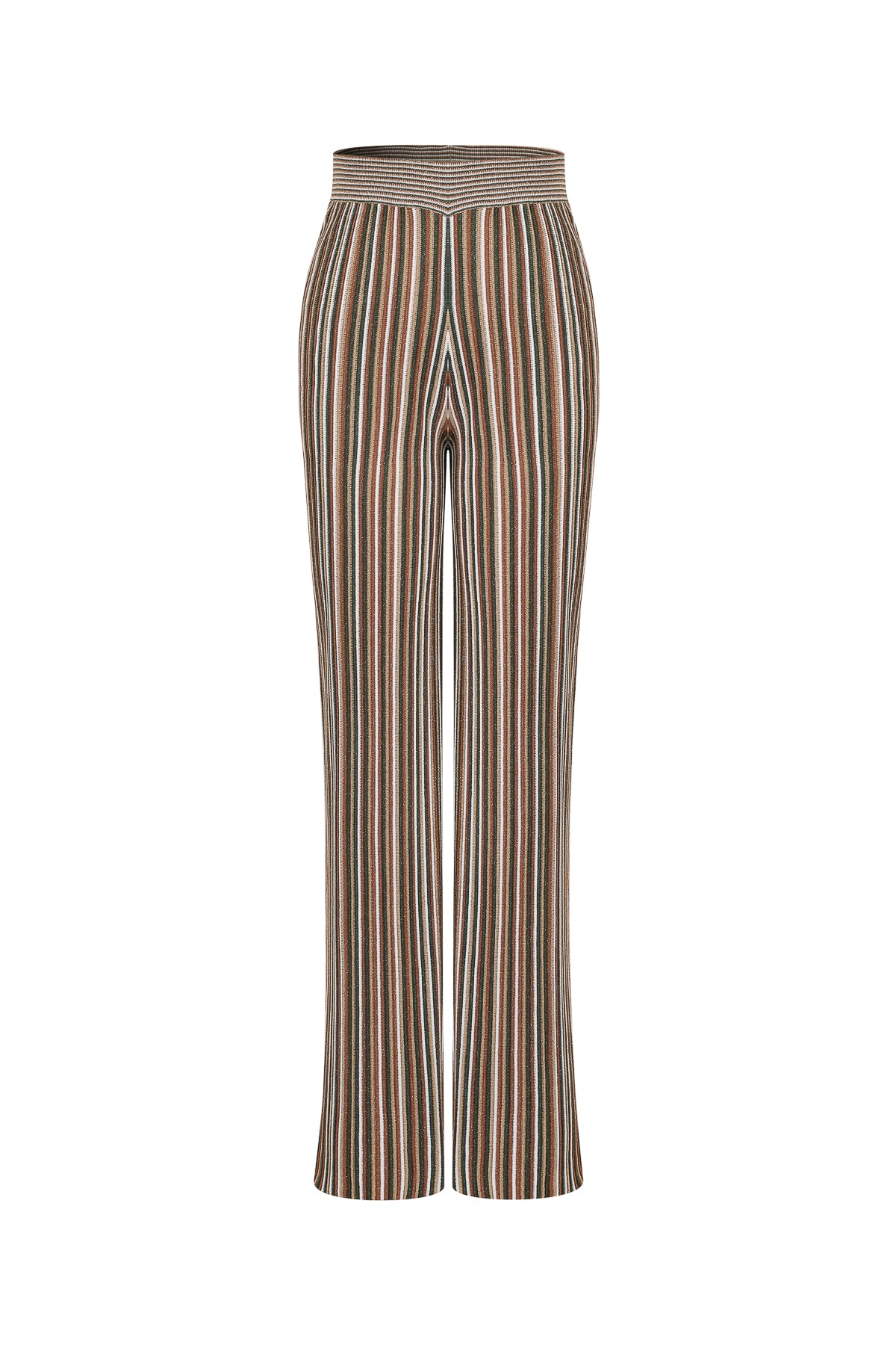 Caprière Long Sleeve Striped Knit Top with Pants Set