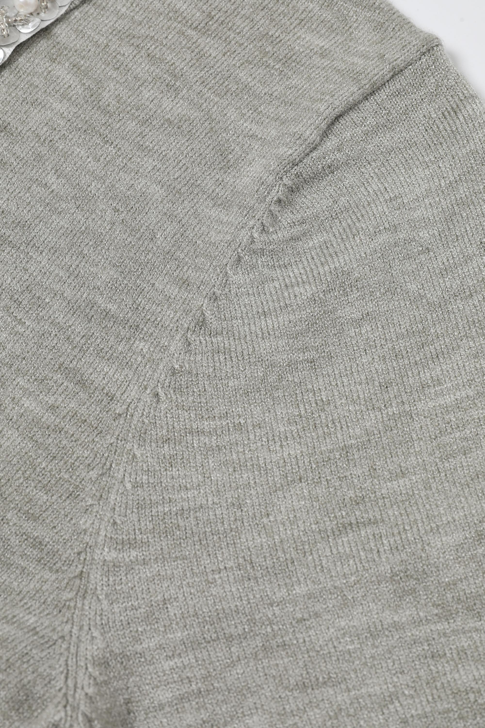 Sequin Pearl Kiss Knit Short Sleeve Top