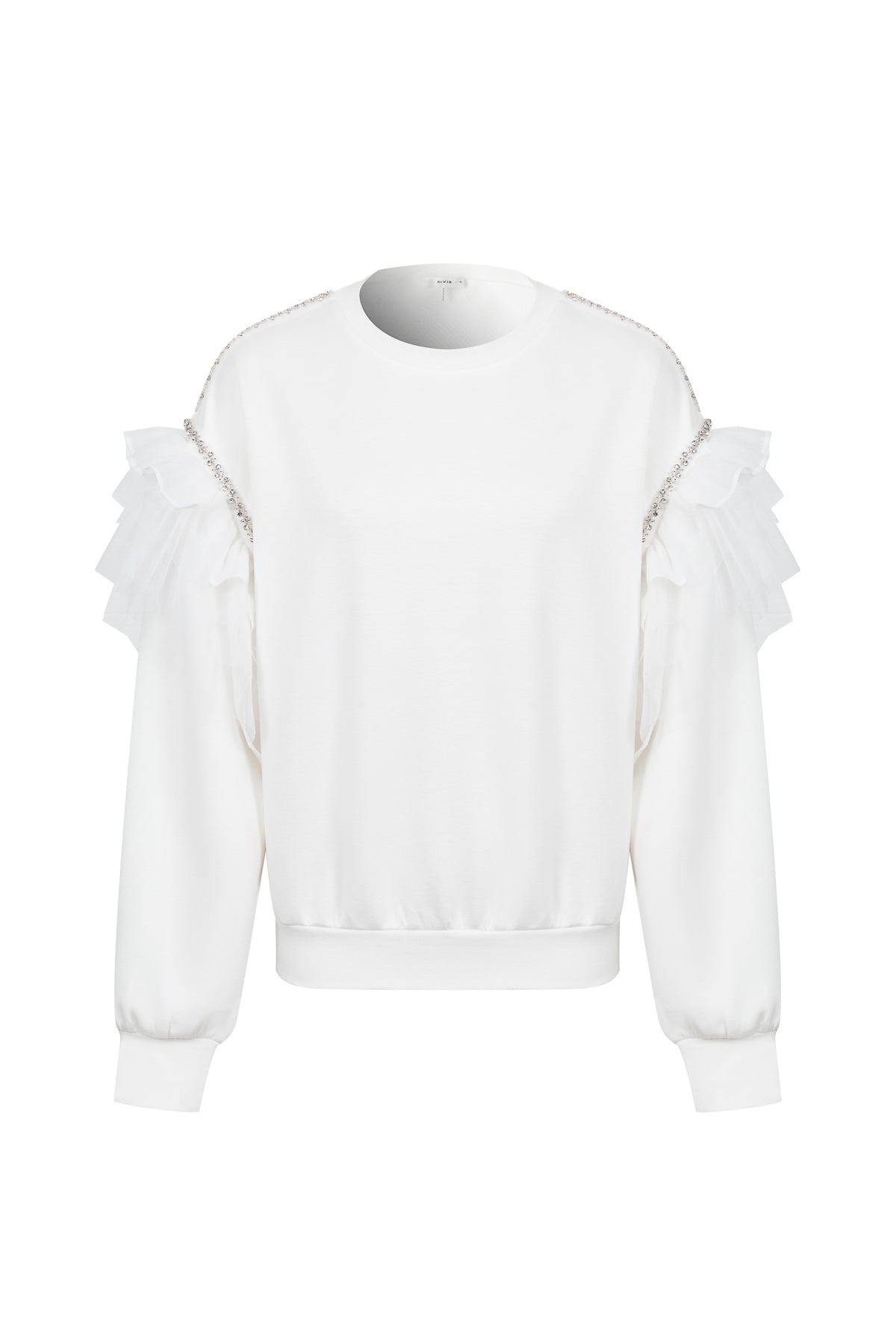 Layered Luxe Embellished Sweatshirt
