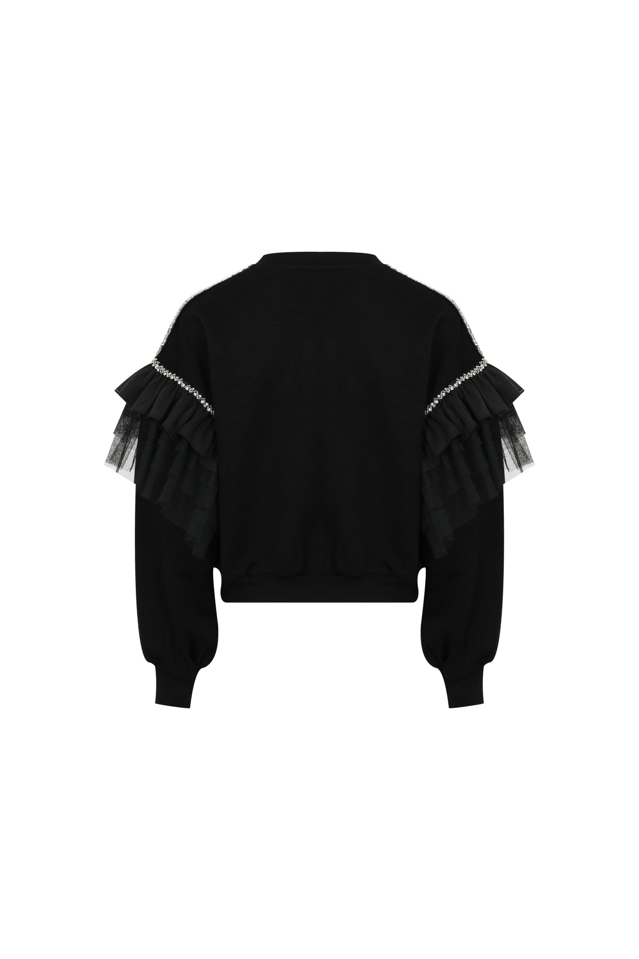 Layered Luxe Embellished Sweatshirt