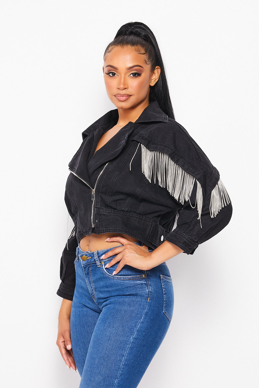 Denim Crop Top Jacket