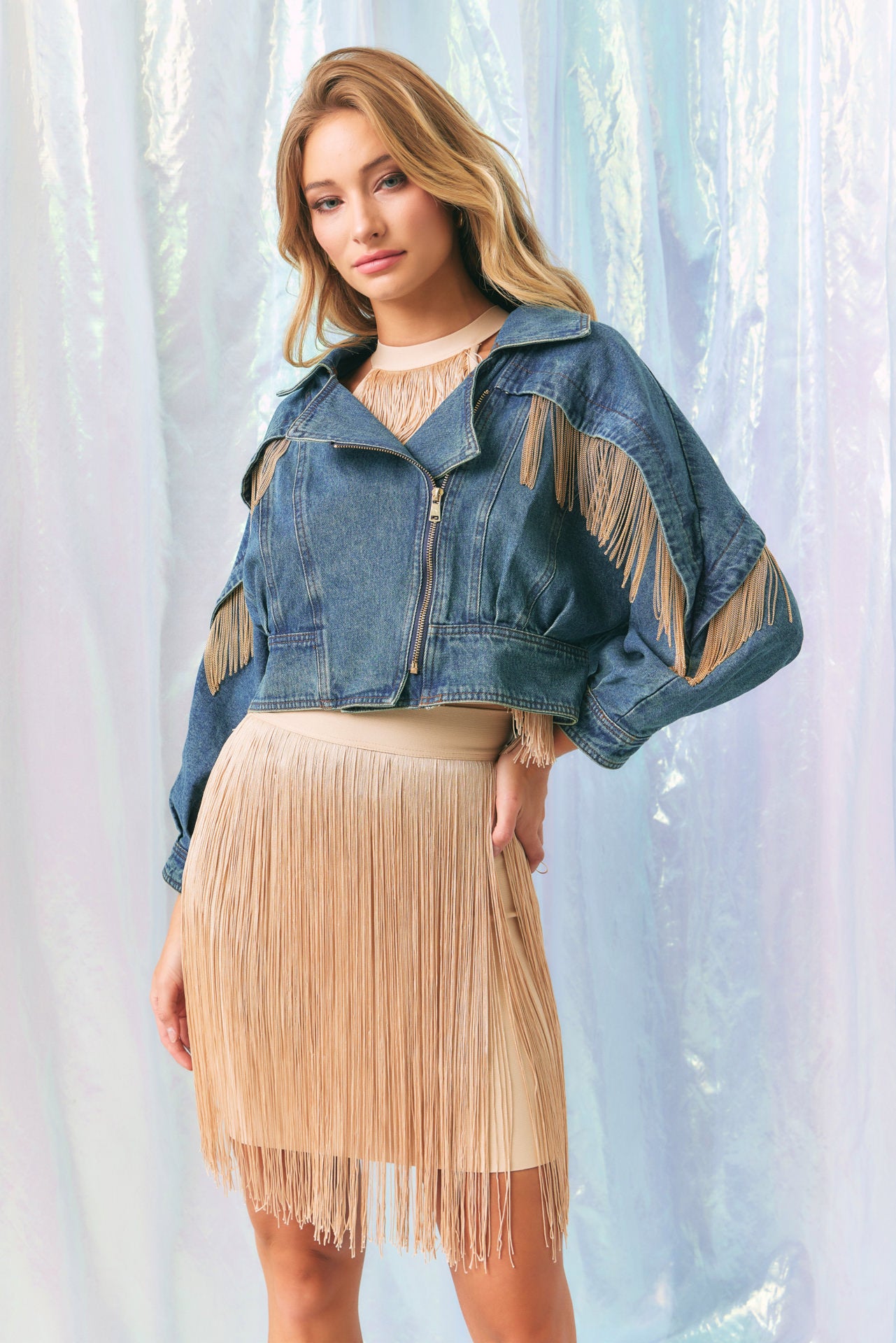Denim Crop Top Jacket