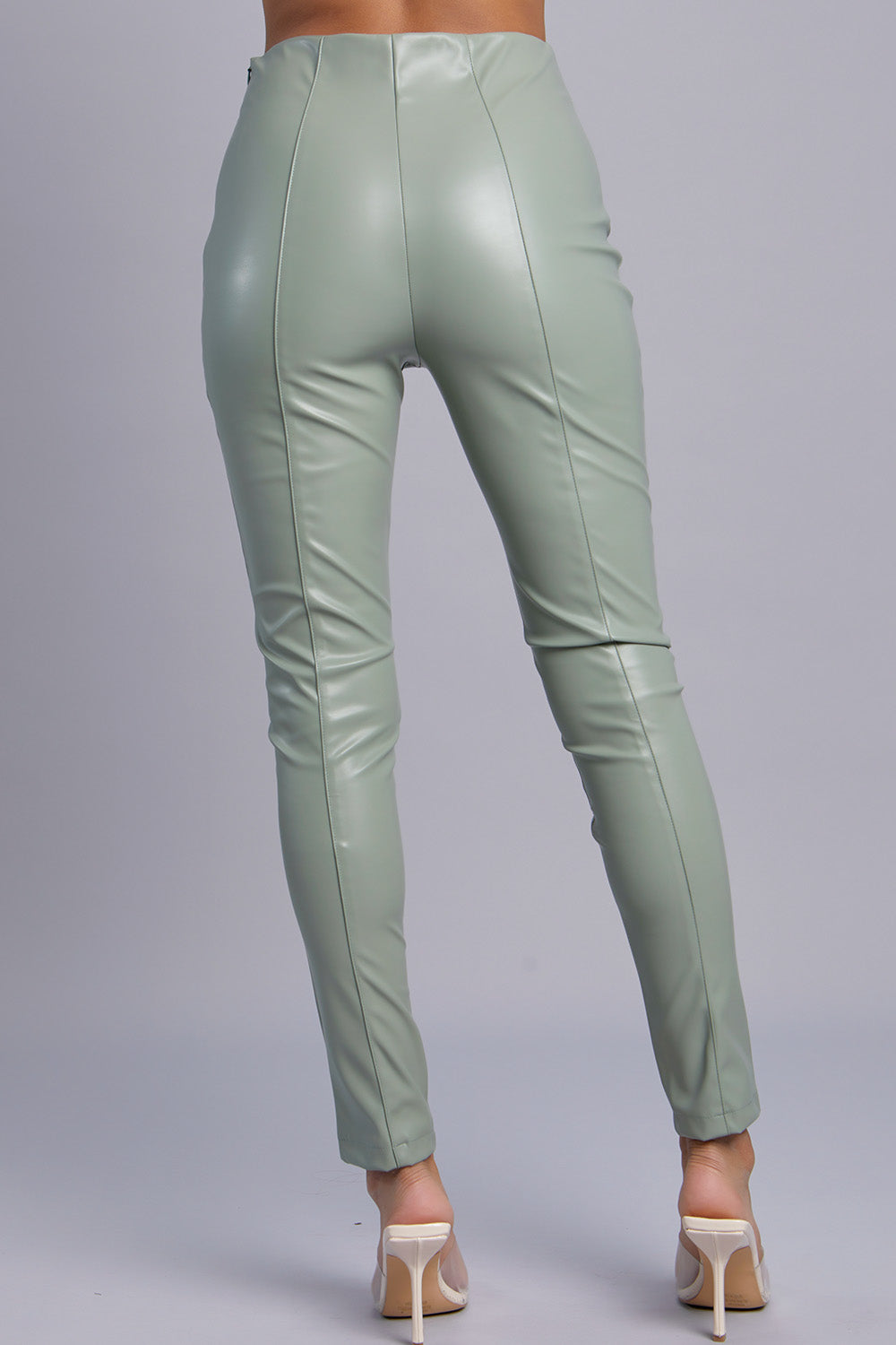 Soft Leather High Waist Skinny Pants
