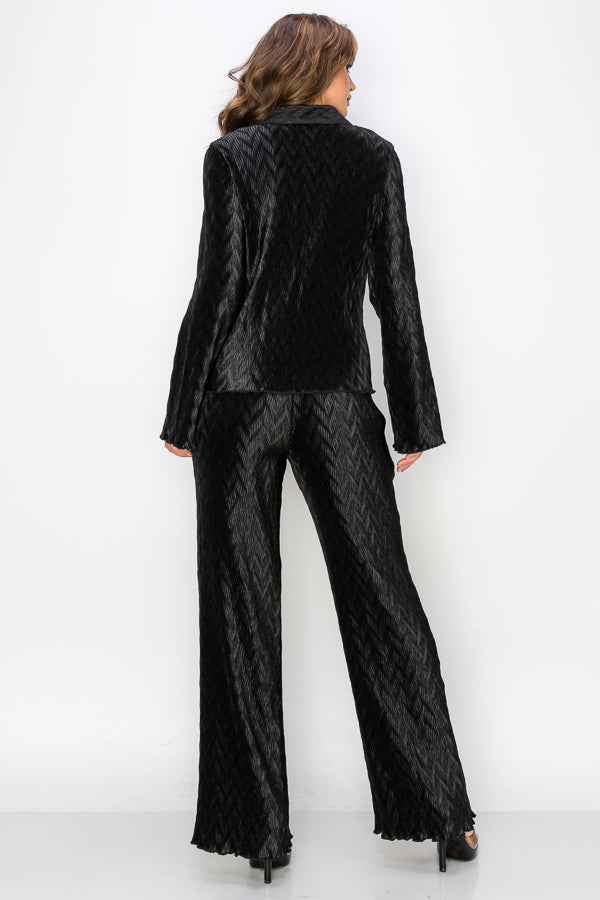 V Neck Long Sleeve Set