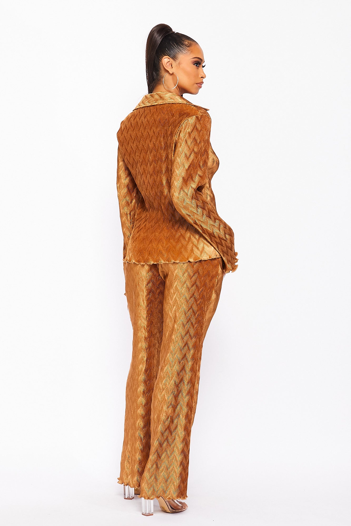 V Neck Long Sleeve Set