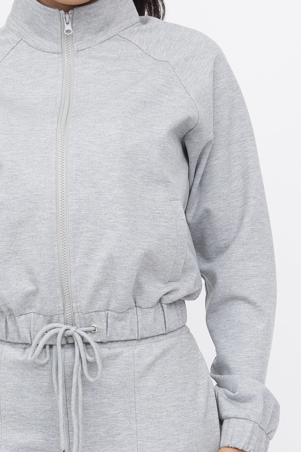 Simple Day Knit Track Jacket and Flare Pants Set