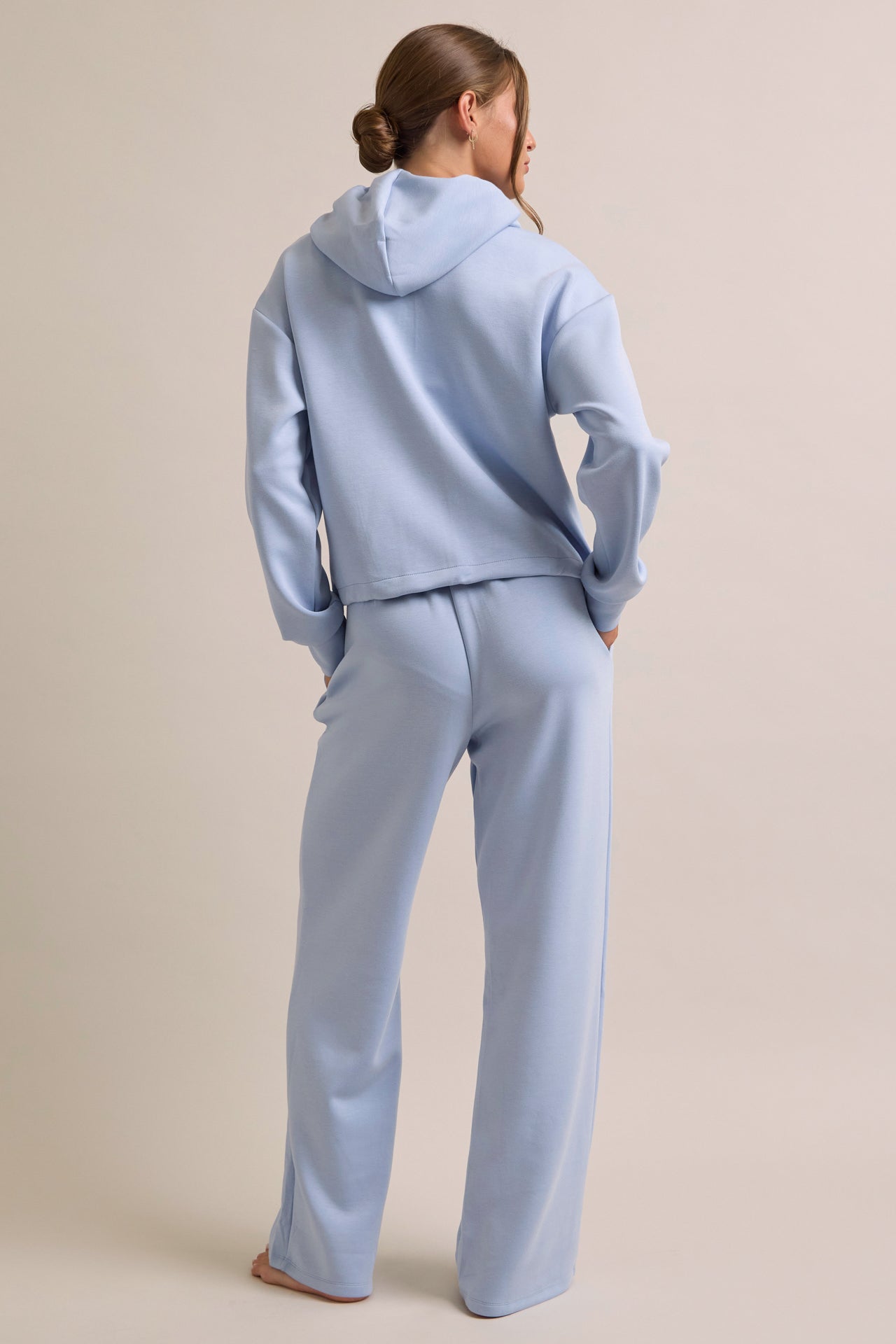 Knit Hoodie Jacket and Sweat Pants Set