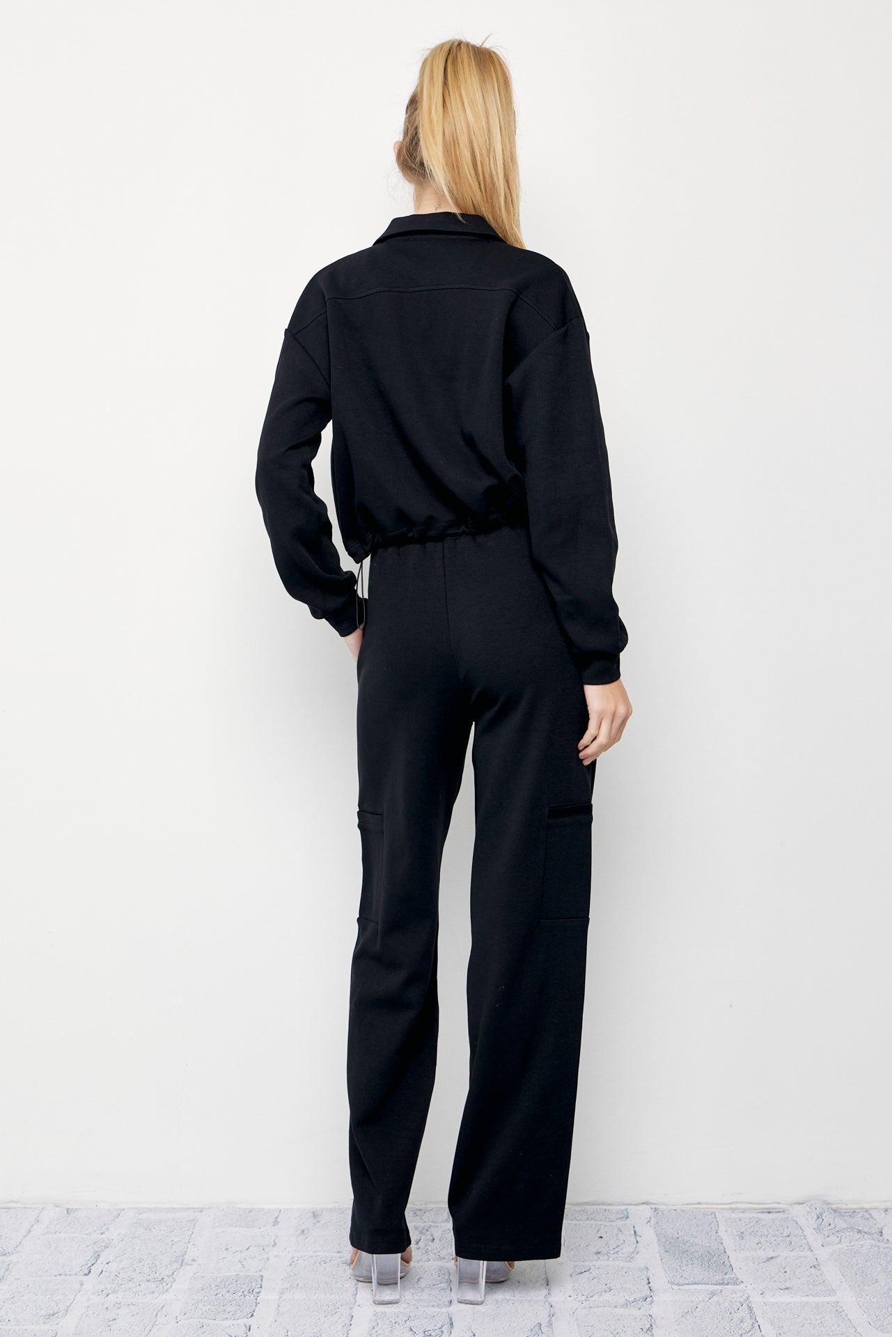 Aveline Knit Collar Zip Up Jacket and Pants Set