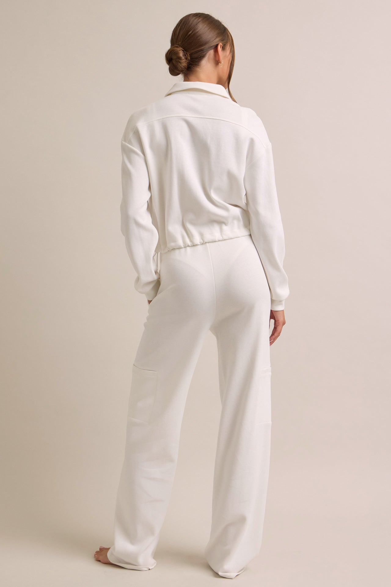 Aveline Knit Collar Zip Up Jacket and Pants Set