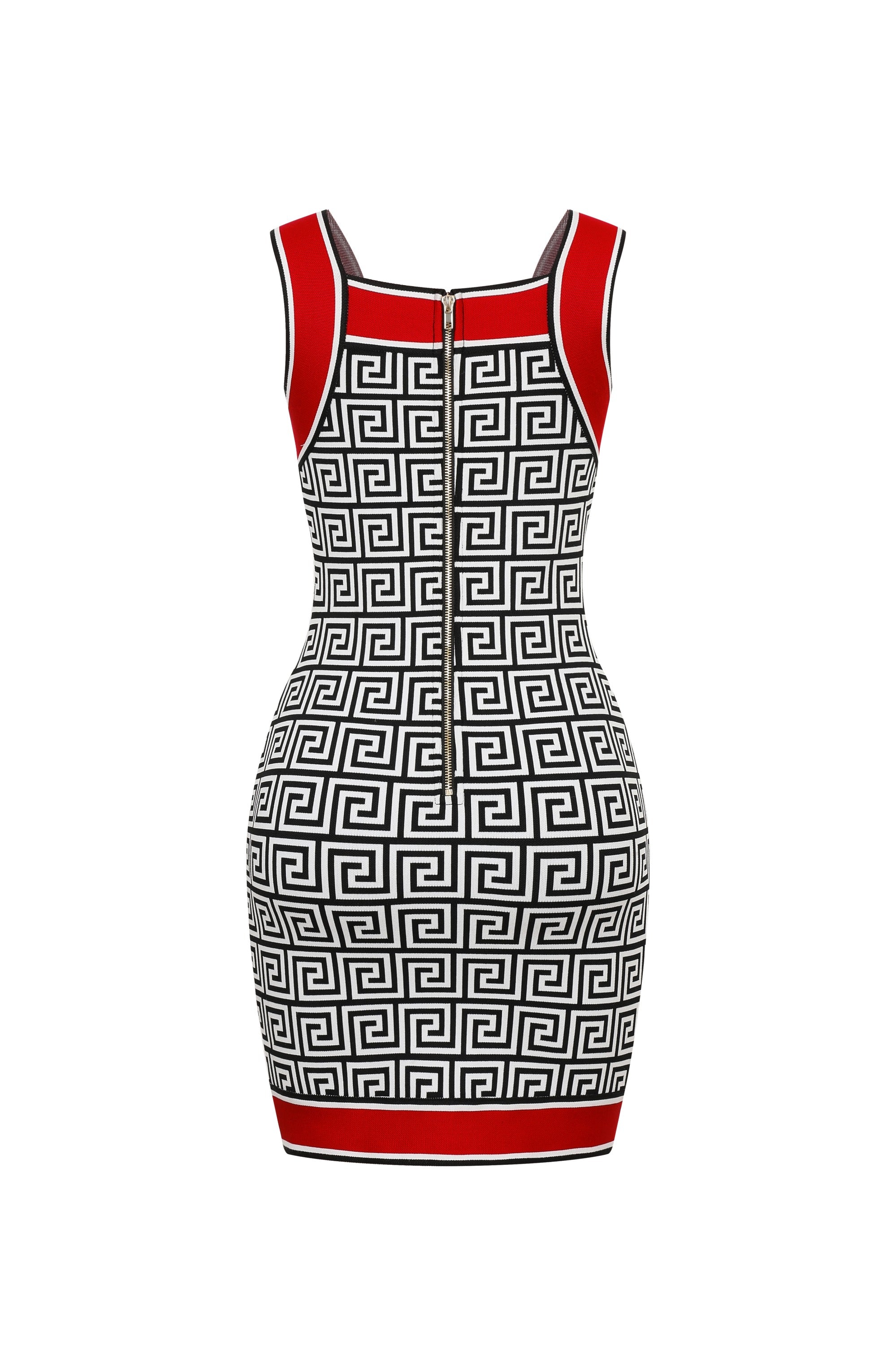 Cassia Bandage Print Sleeveless Mini Dress