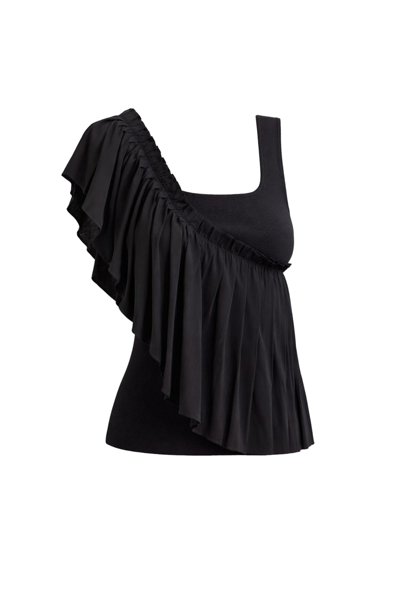 Flowing Contrast Sleeveless Top