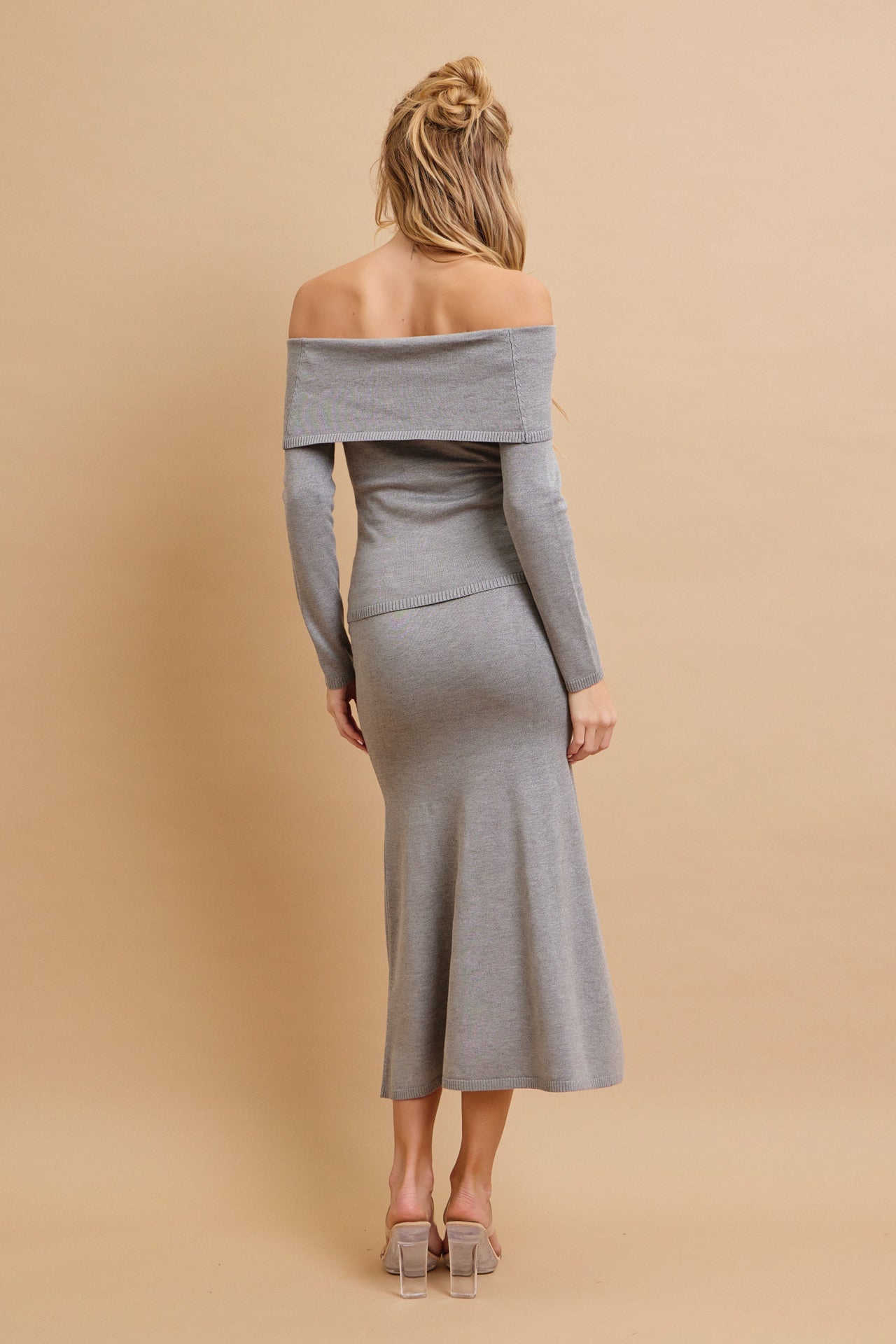 Off Shoulder Siren Top and Mermaid Midi Skirt Set