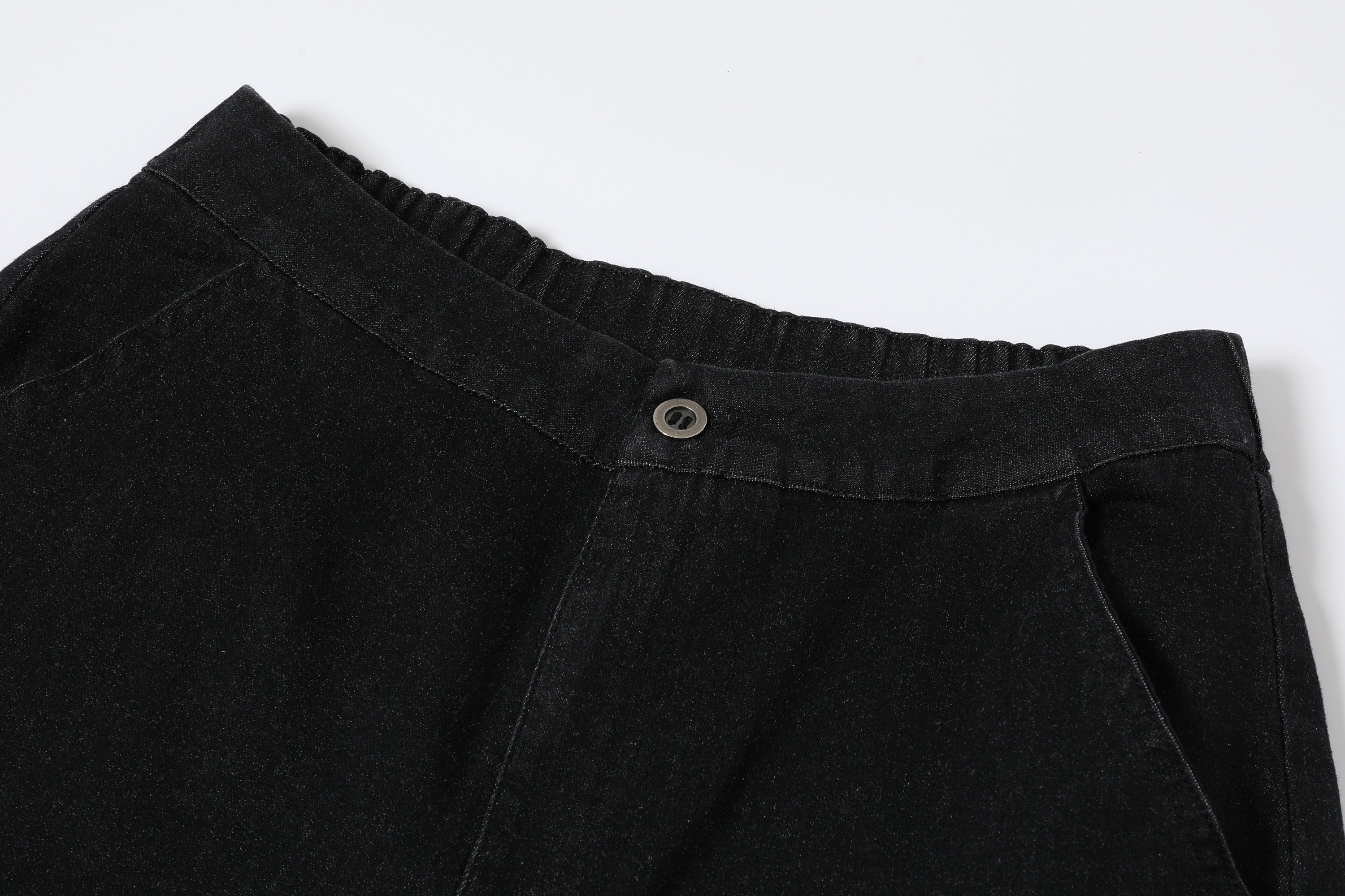 The Denim Ease Woven Long Vest & Wide Leg Pants Duo