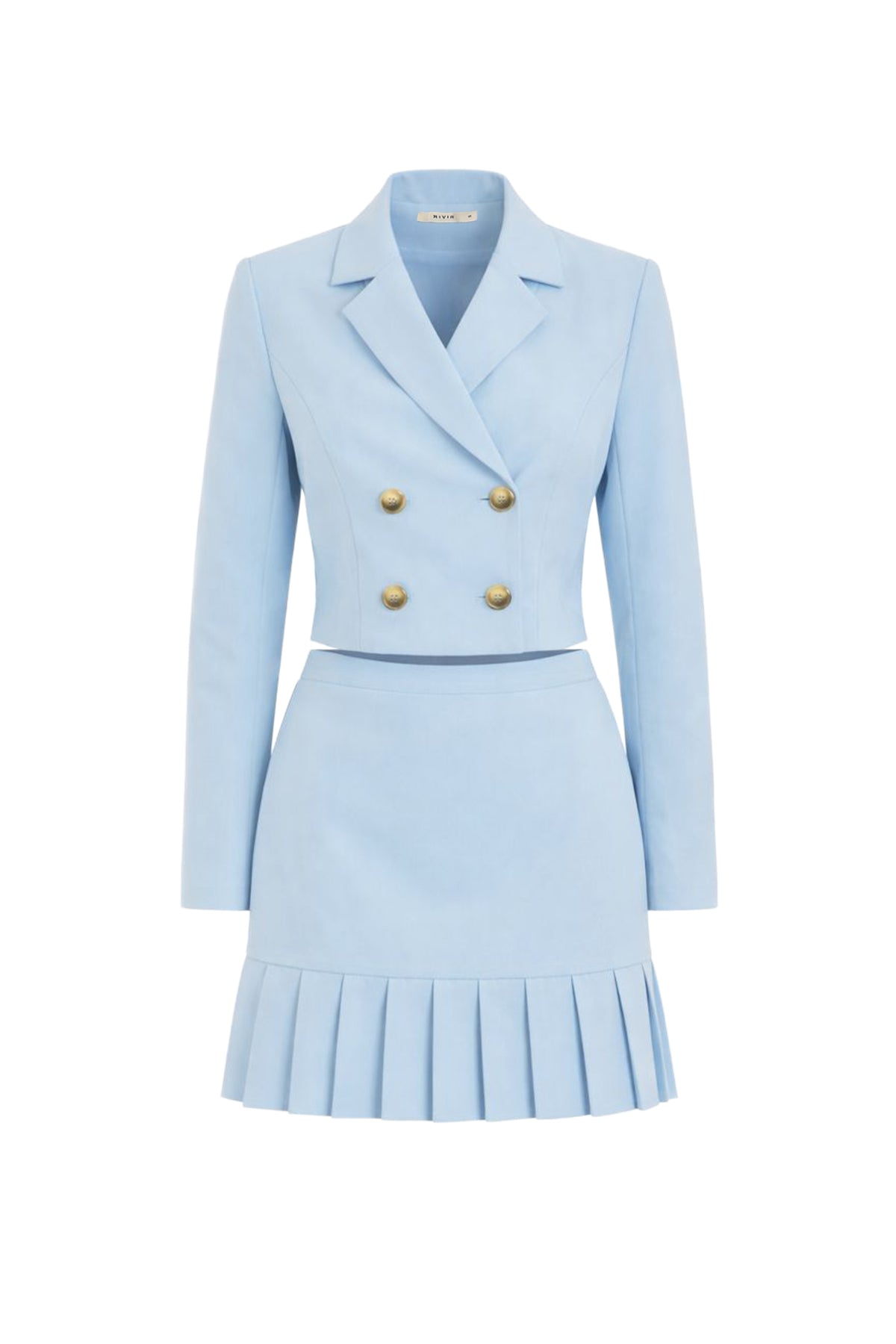 Ophelia Double Breasted Crop Blazer & Mini Skirt Set