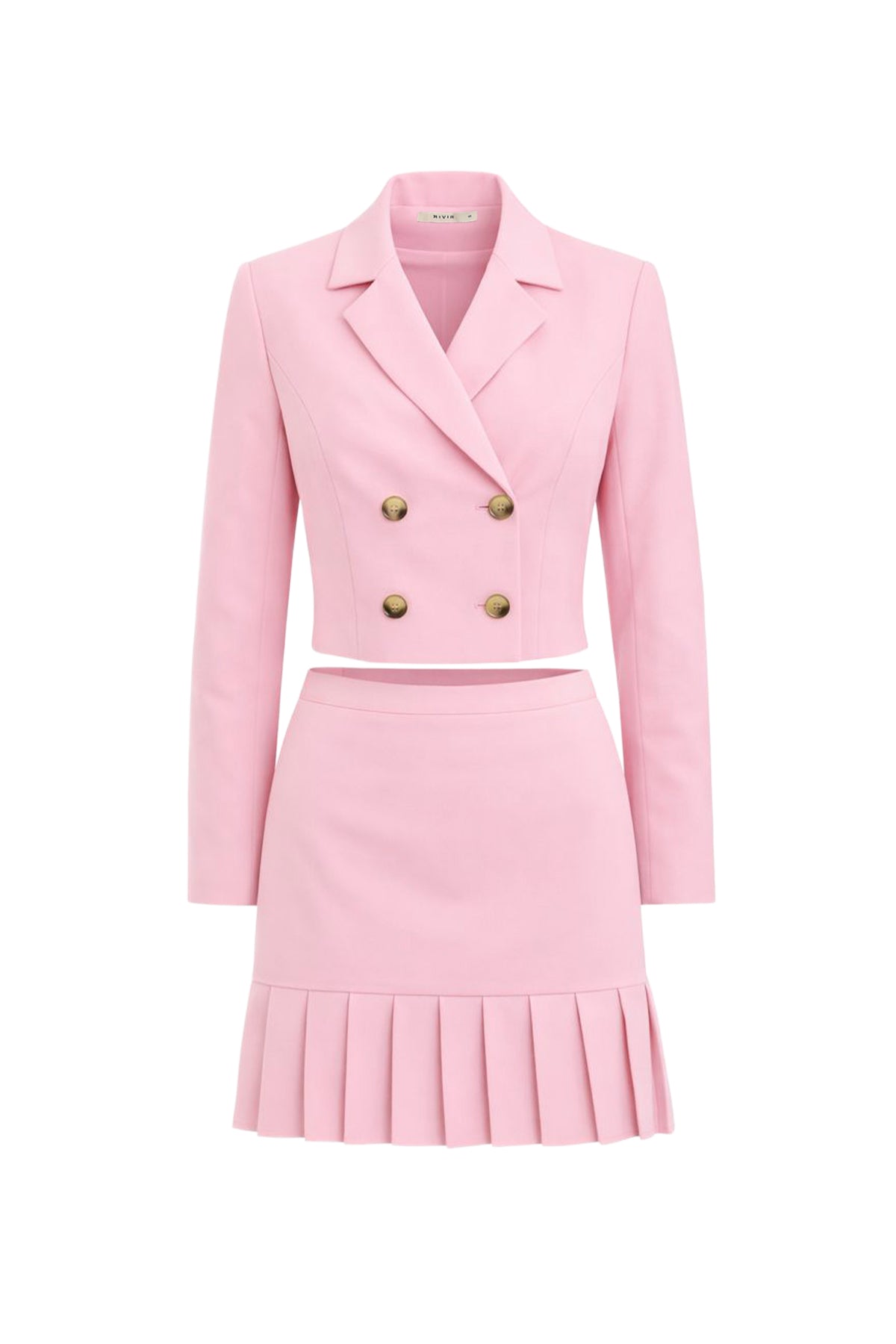 Ophelia Double Breasted Crop Blazer & Mini Skirt Set