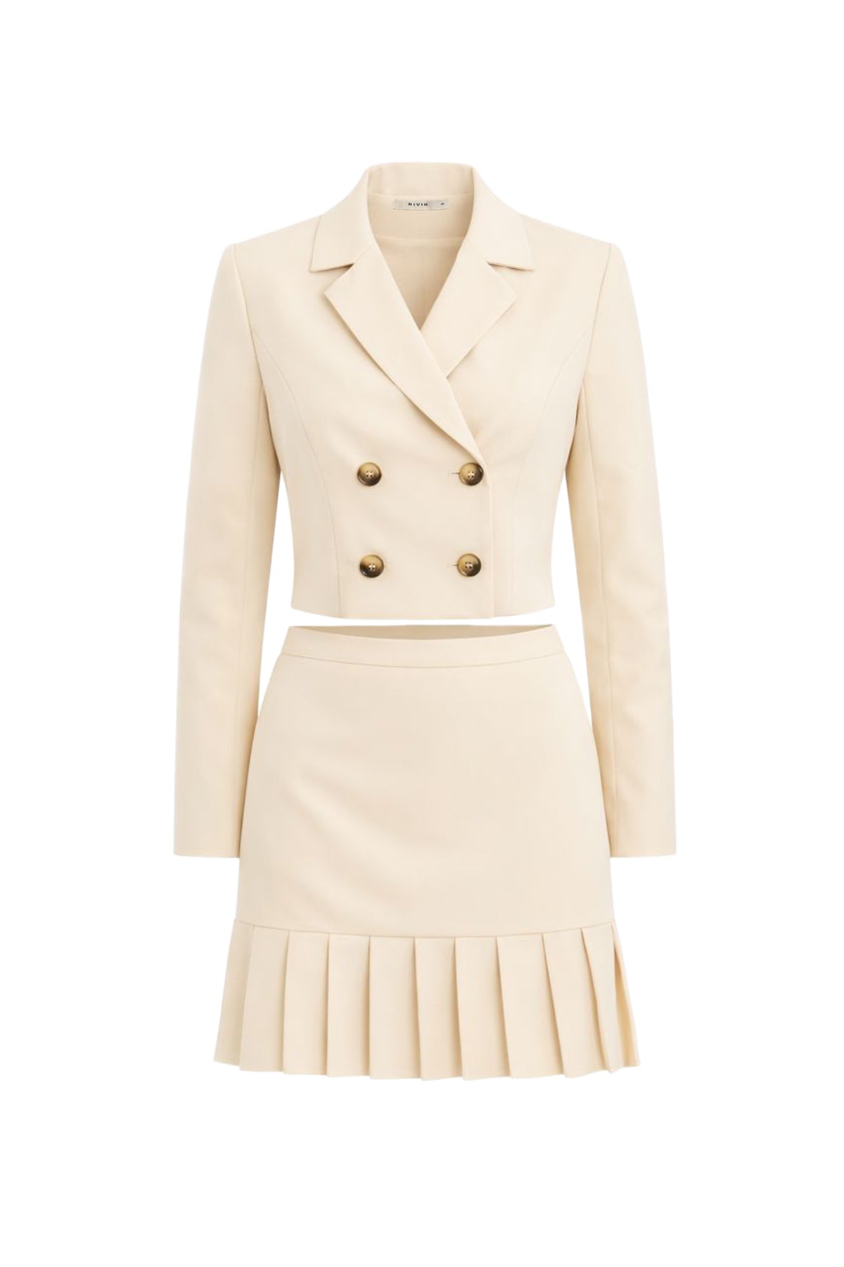 Ophelia Double Breasted Crop Blazer & Mini Skirt Set